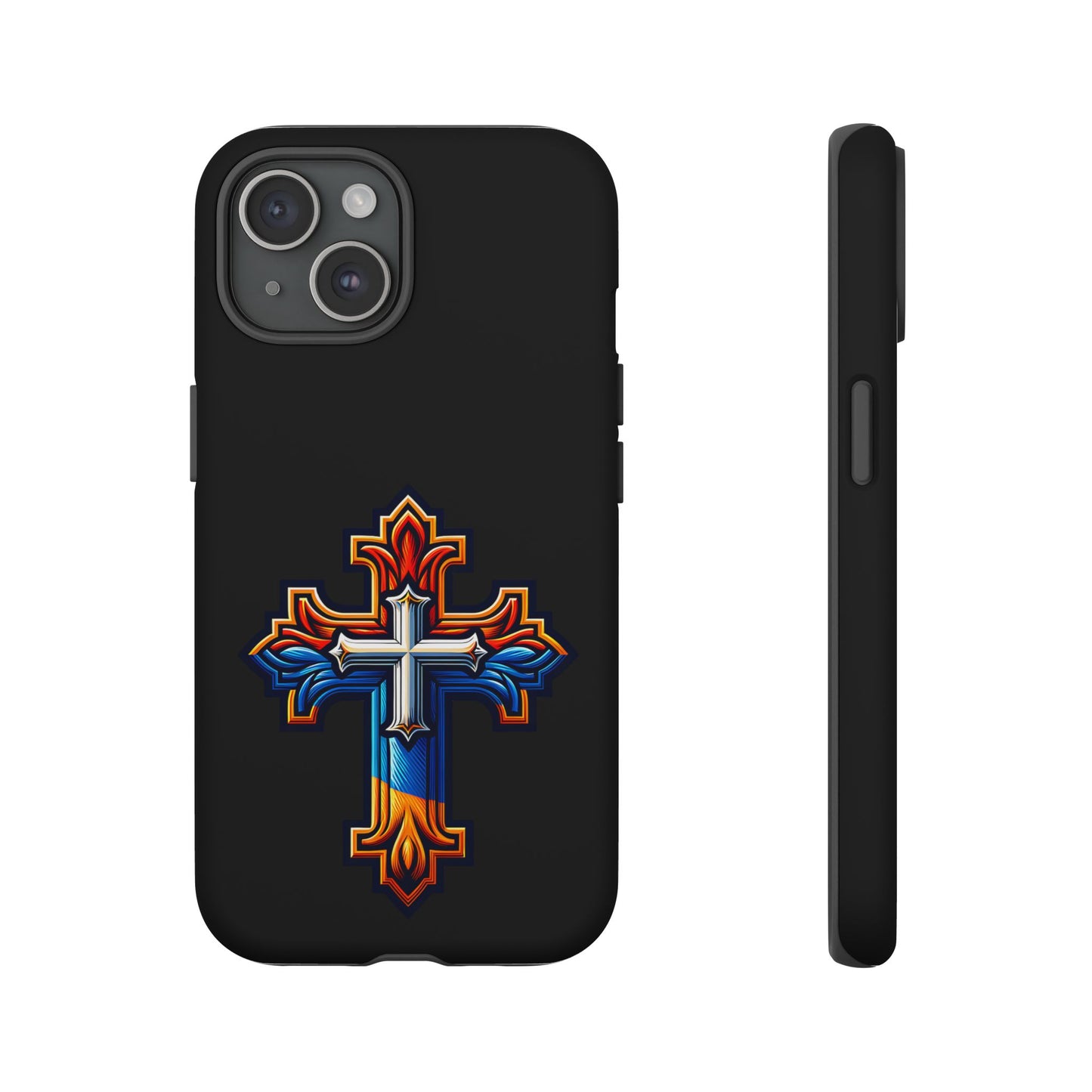 Armenian Cross phone case black, tough guard phone case