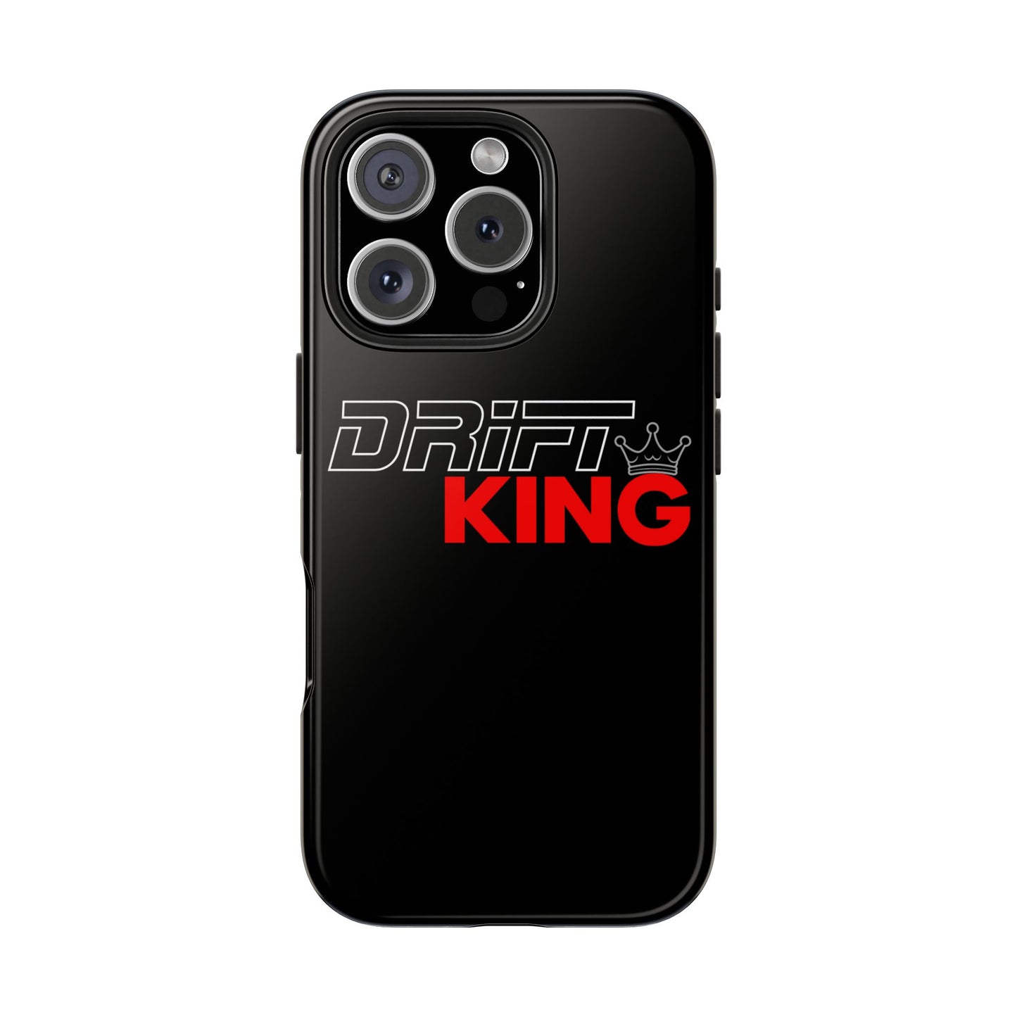 Drift King iPhone Compatible Black Phone Case | Tough Protective Phone Case