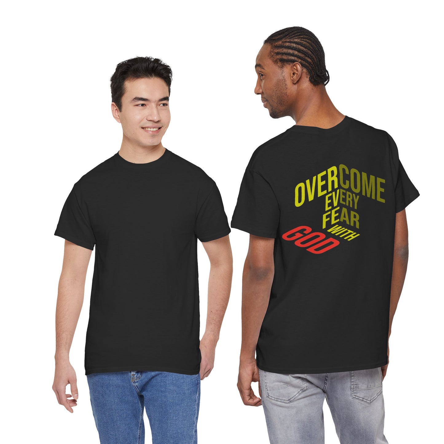 Overcome Every Fear With God T-Shirt — Inspirational Christian Tee