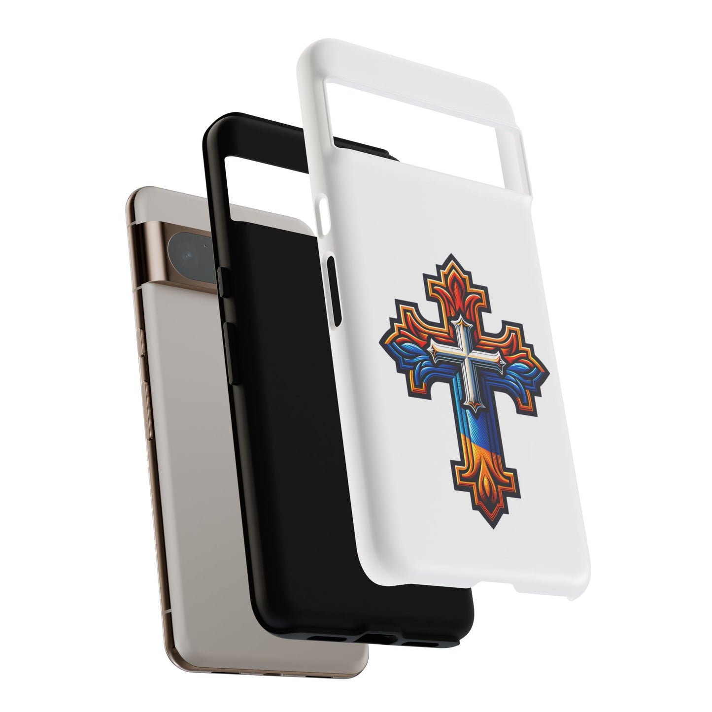 Armenian cross flag phone case iPhone Samsung Google, Christian phone case, white phone case