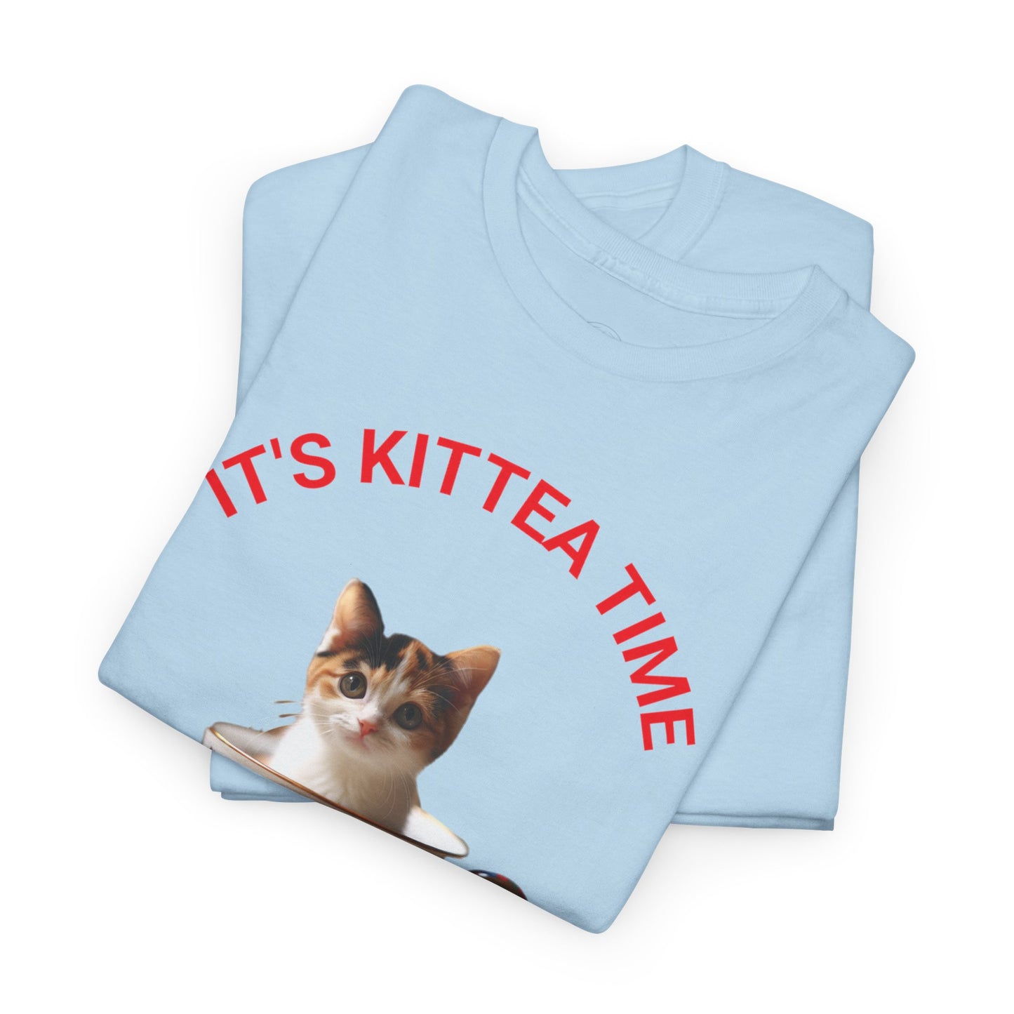 Funny Cat Lover Tee, It's Kittea Time Shirt, Unisex Cotton T-Shirt, Gift for Pet Owners, Animal Lover Apparel, Casual Wear