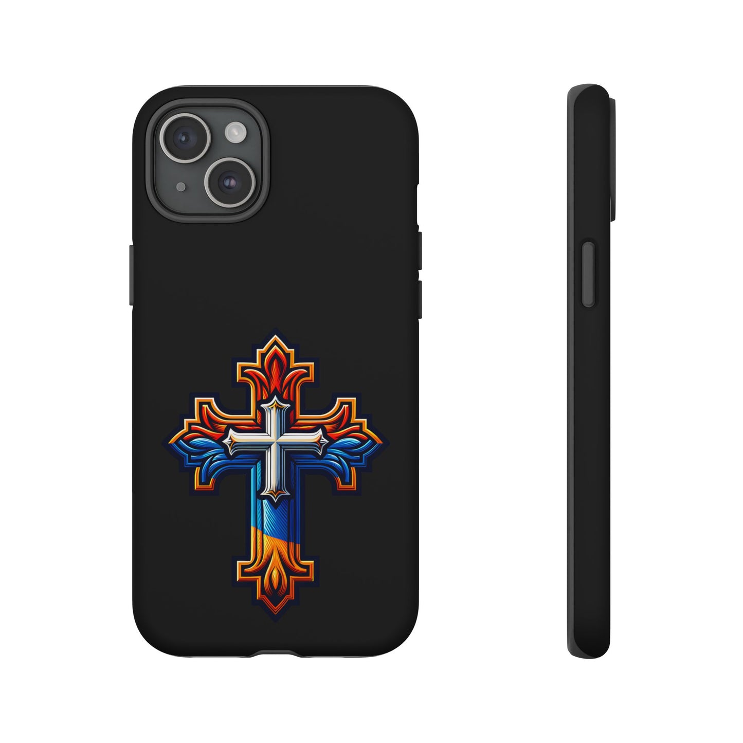 Armenian Cross phone case black, tough guard phone case