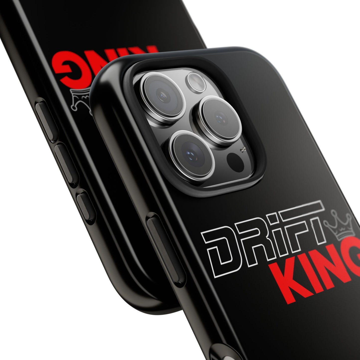 Drift King iPhone Compatible Black Phone Case | Tough Protective Phone Case