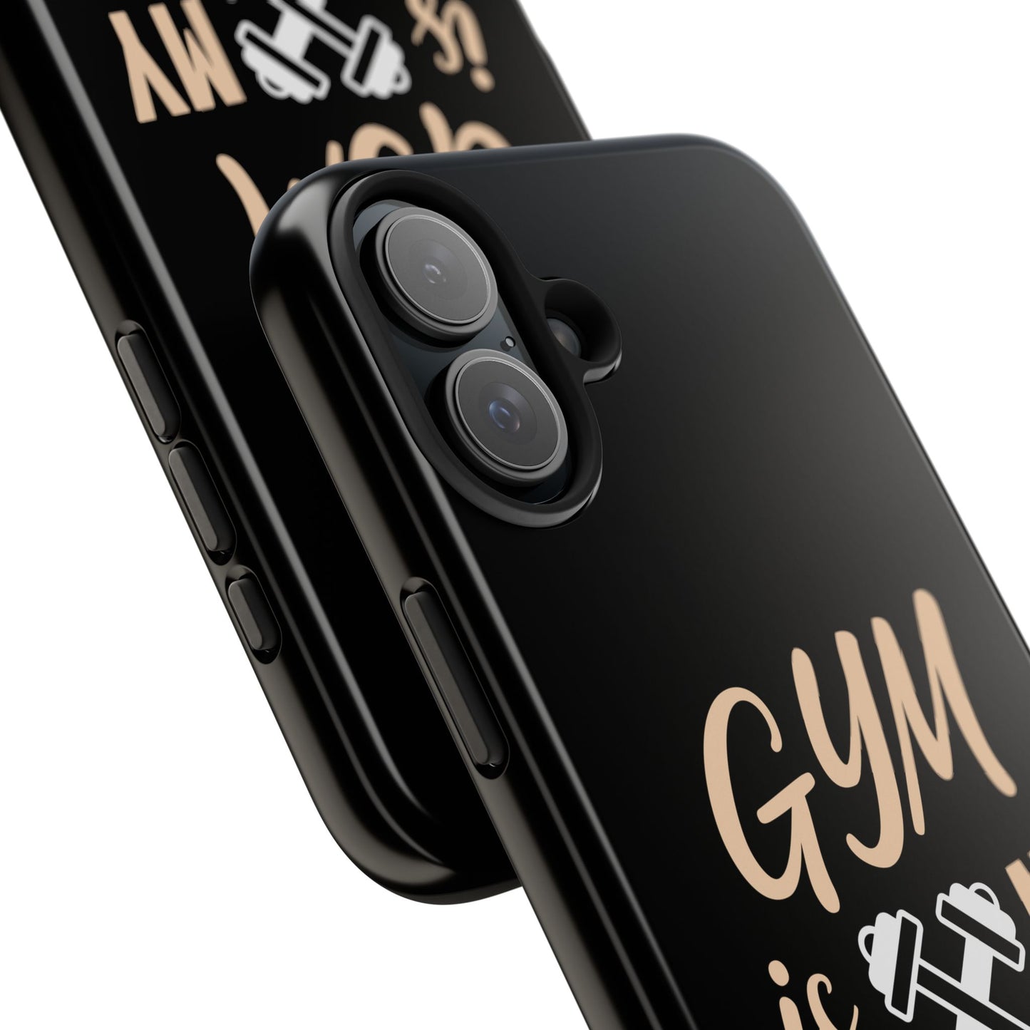 Gym Is My Therapy iPhone Phone Case | Fitness Dumbbell Workout Motivational iphone compatibie