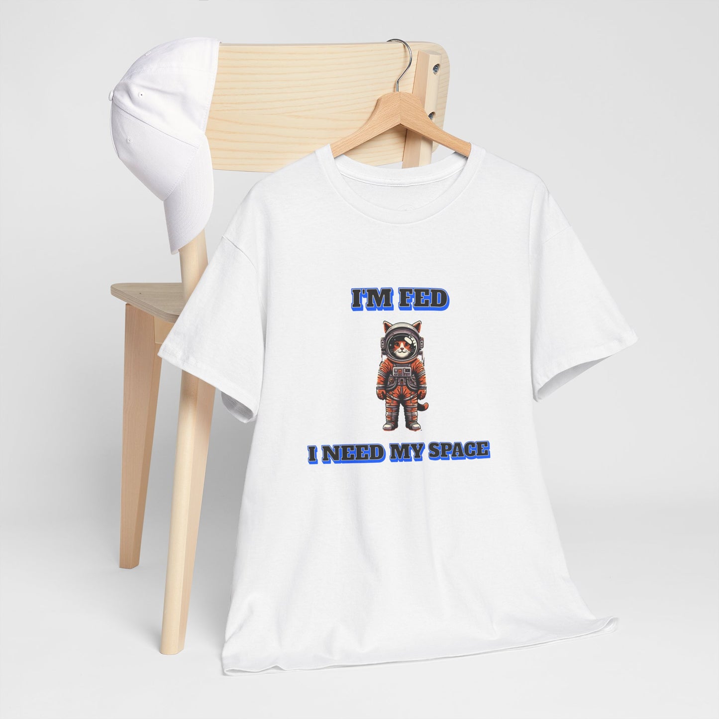 Funny cat lover shirt I'm Fed, I Need My Space - Funny Gift, Casual Wear, Animal Lover Shirt, Self-Care Humor, Everyday Comfort