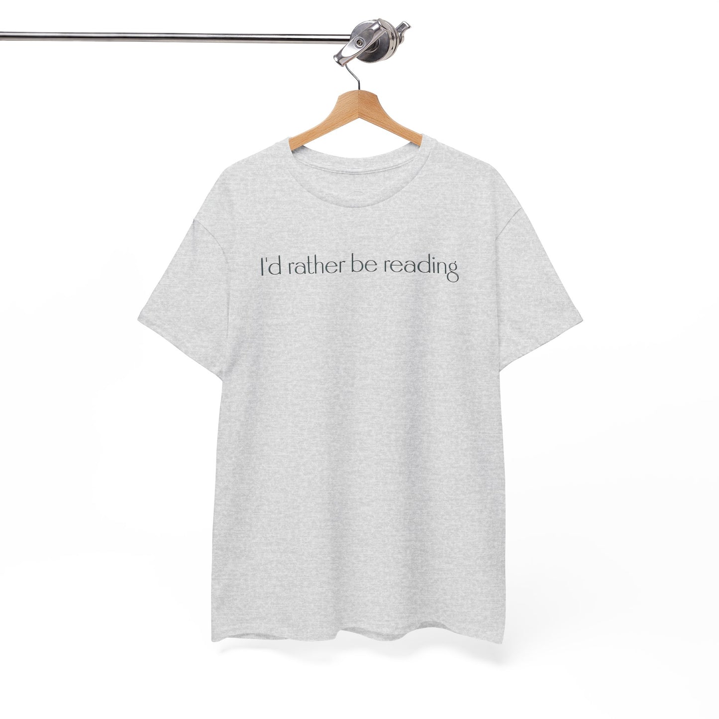 I'd Rather Be Reading Unisex Heavy Cotton Tee - Perfect for Book Lovers, Cozy Vibes, Gift for Readers, Literary Enthusiasts, Casual Wear
