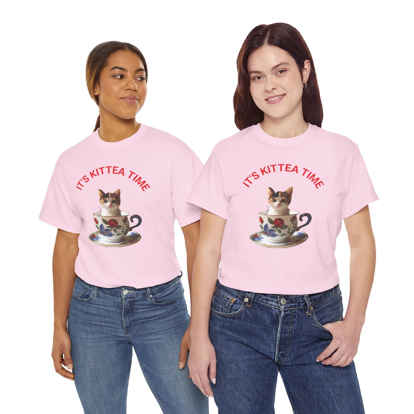Funny Cat Lover Tee, It's Kittea Time Shirt, Unisex Cotton T-Shirt, Gift for Pet Owners, Animal Lover Apparel, Casual Wear