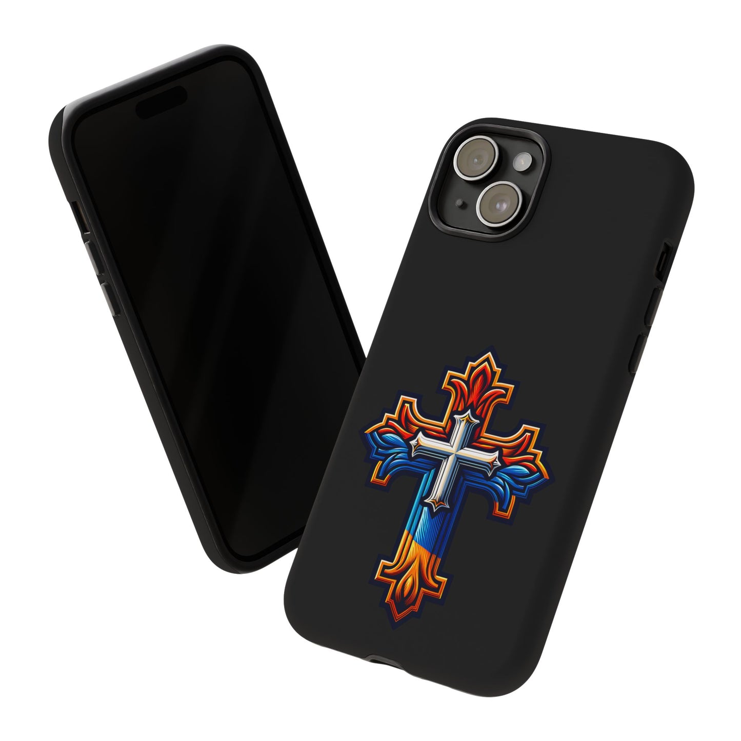 Armenian Cross phone case black, tough guard phone case