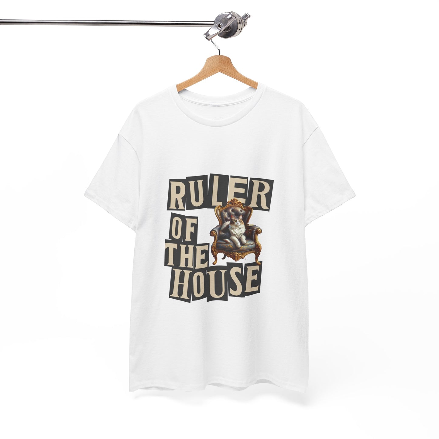 Ruler of the House Tee, Funny Pet Shirt, Gift for Cat Lovers, Unisex Cotton Tee, Casual Wear for Pet Owners
