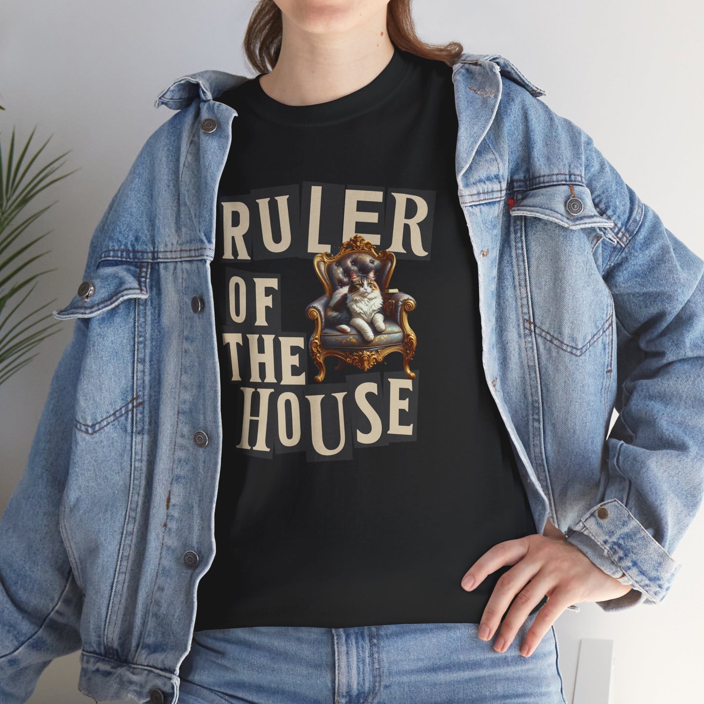 Ruler of the House Tee, Funny Pet Shirt, Gift for Cat Lovers, Unisex Cotton Tee, Casual Wear for Pet Owners