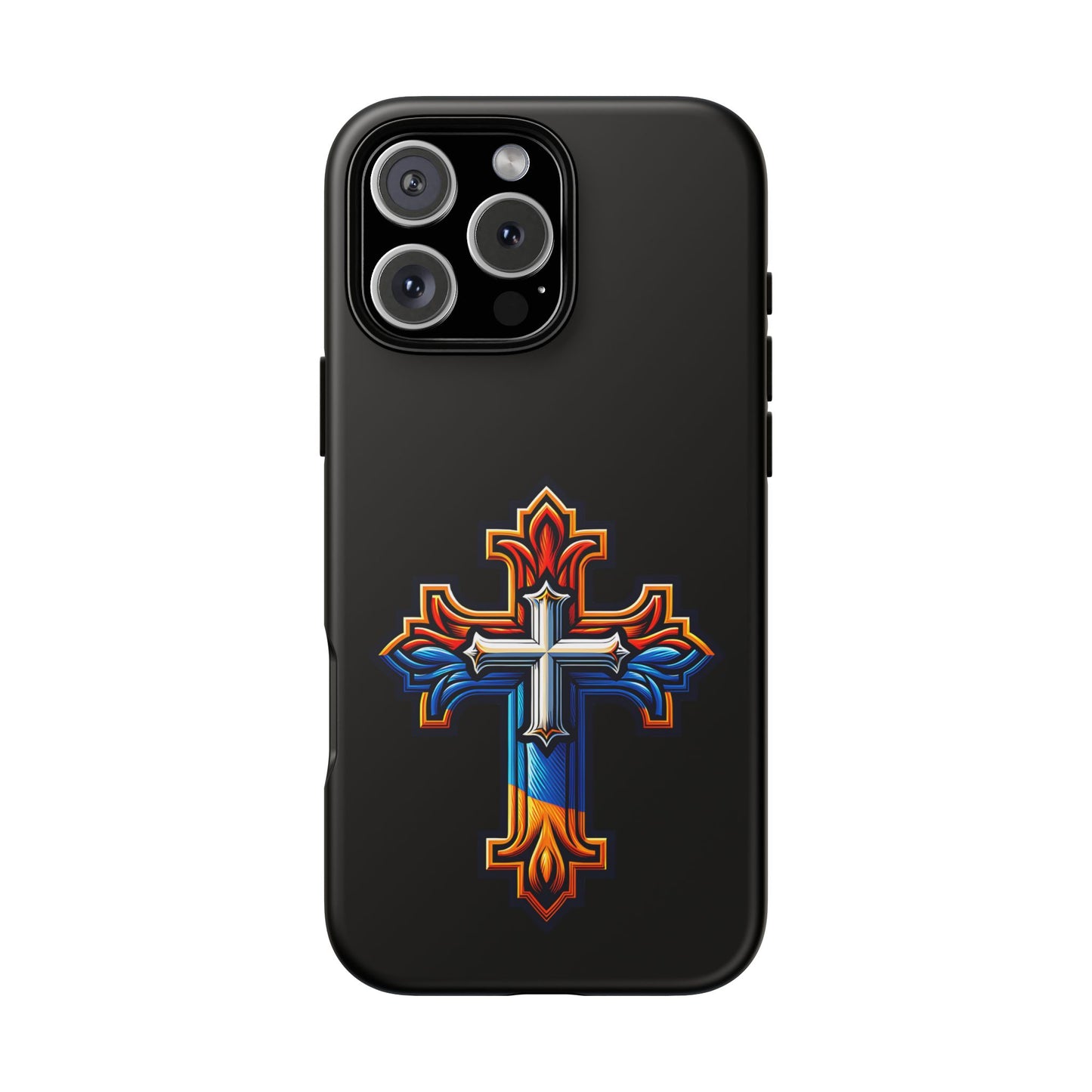 Armenian Cross phone case black, tough guard phone case