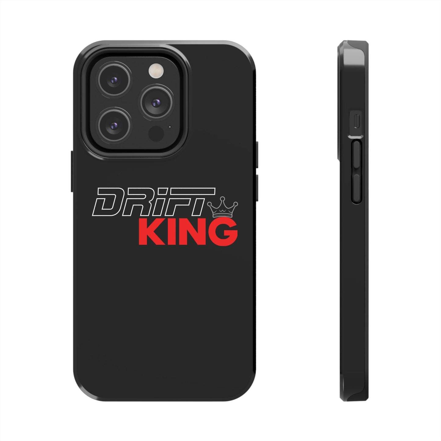 Drift King iPhone Compatible Black Phone Case | Tough Protective Phone Case