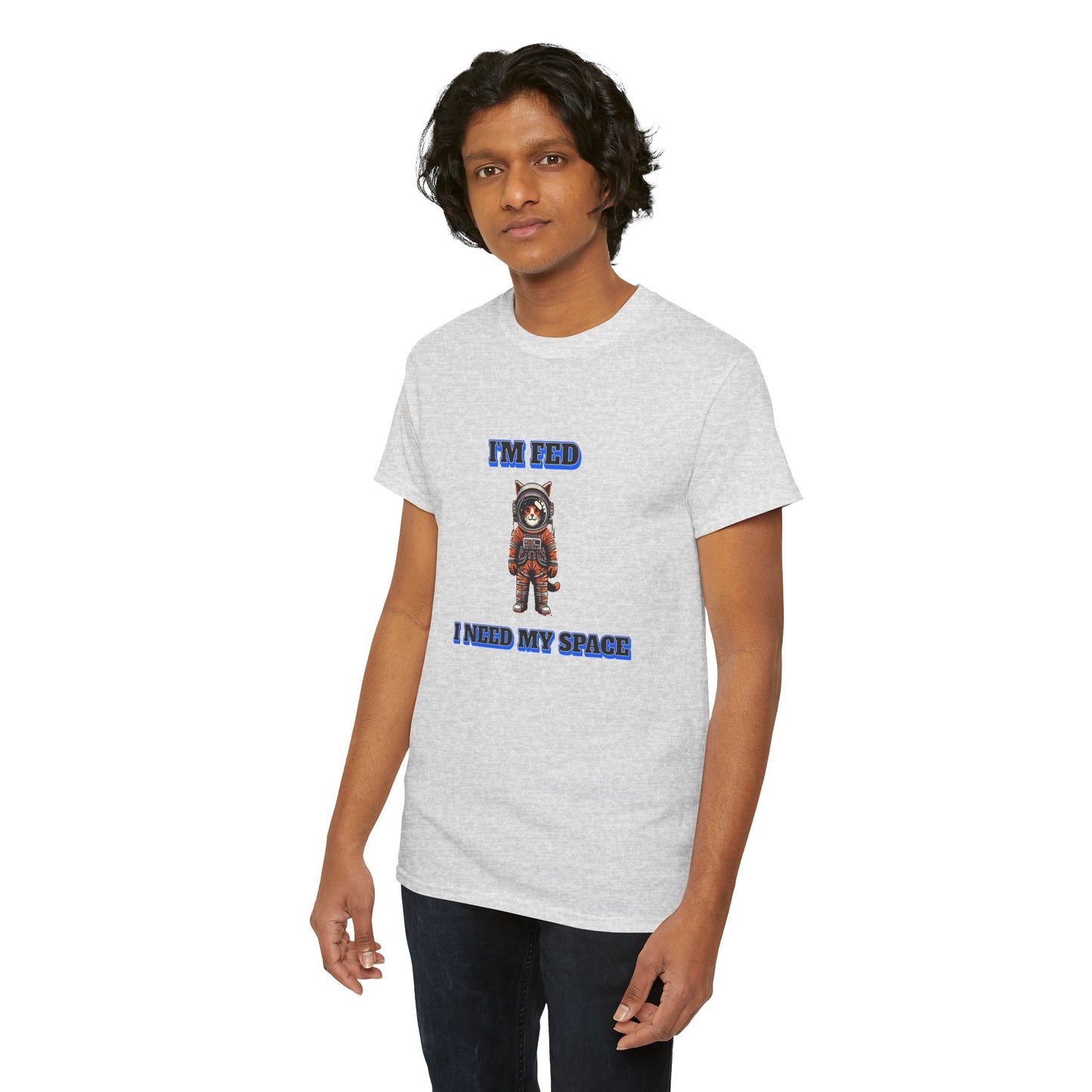 Funny cat lover shirt I'm Fed, I Need My Space - Funny Gift, Casual Wear, Animal Lover Shirt, Self-Care Humor, Everyday Comfort