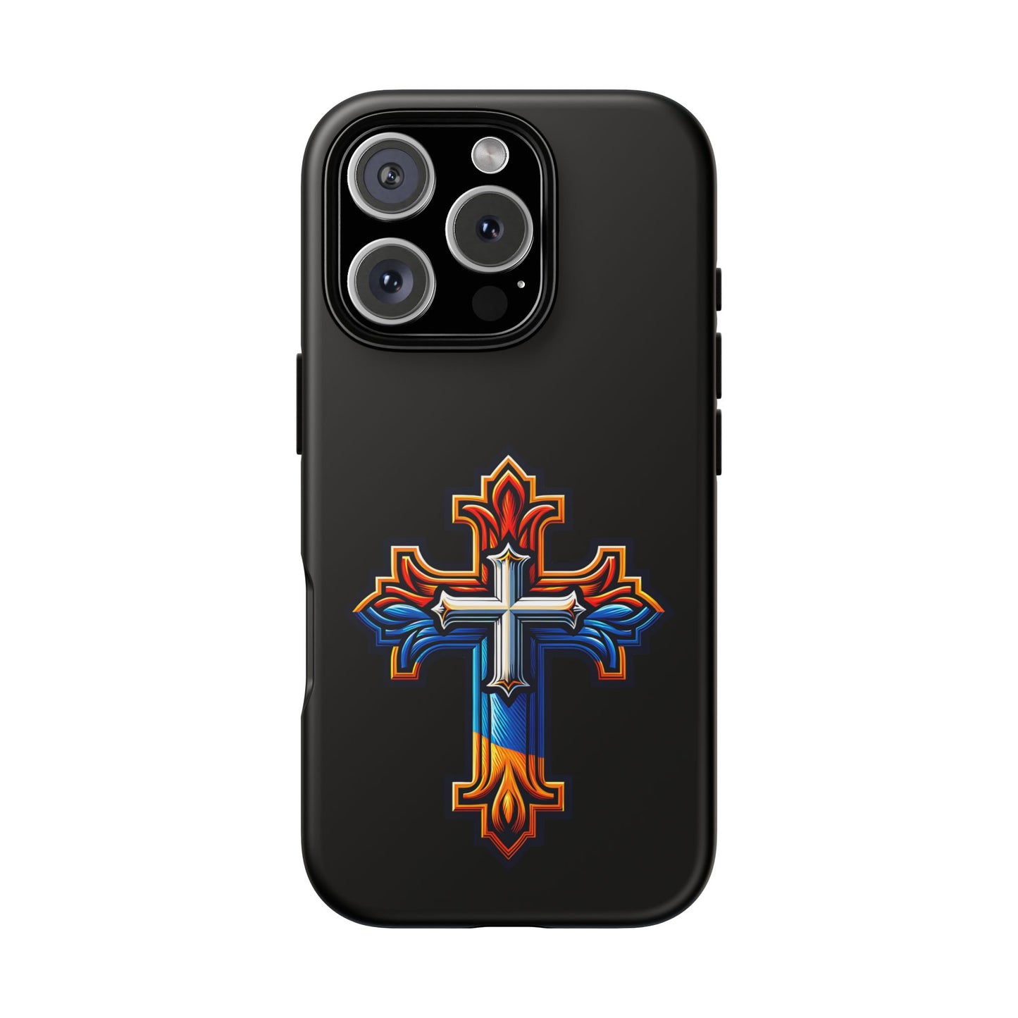 Armenian Cross phone case black, tough guard phone case