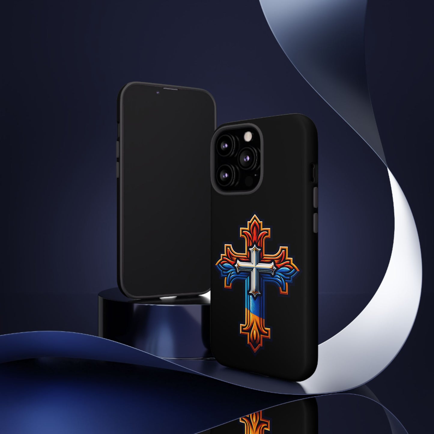 iPhone 16 iPhone 16 Pro iPhone 16 Pro Max iPhone 15 iPhone 15 Pro iPhone 15 Pro Max Armenian Cross phone case black, Christian phone case