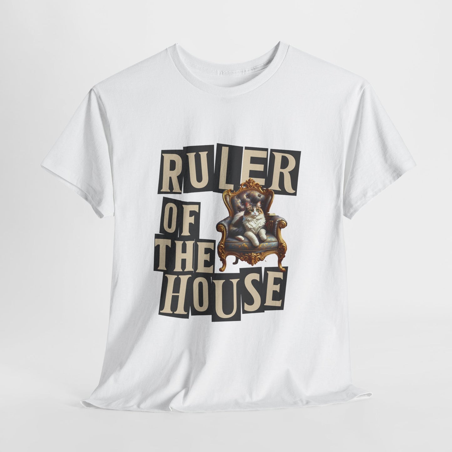 Ruler of the House Tee, Funny Pet Shirt, Gift for Cat Lovers, Unisex Cotton Tee, Casual Wear for Pet Owners