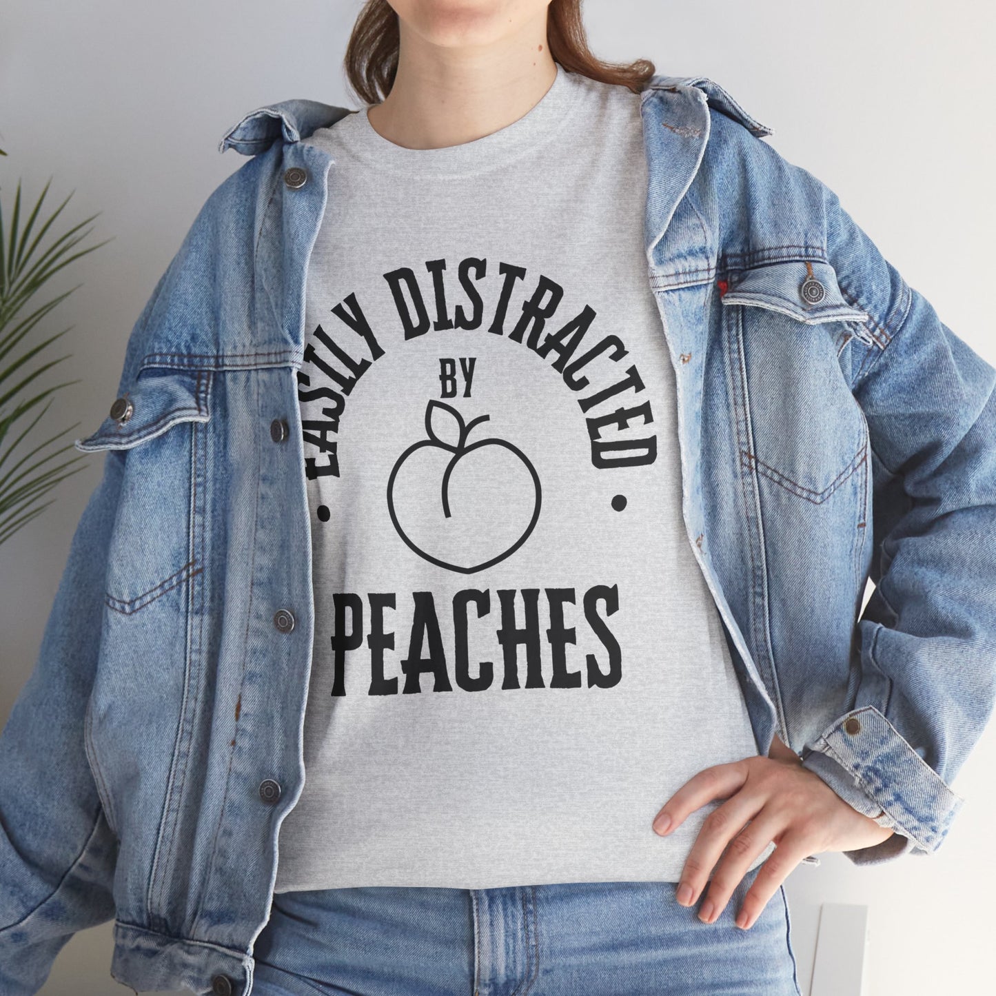 Easily Distracted by Peaches t-shirt, funny t-shirt, peach lovers shirt