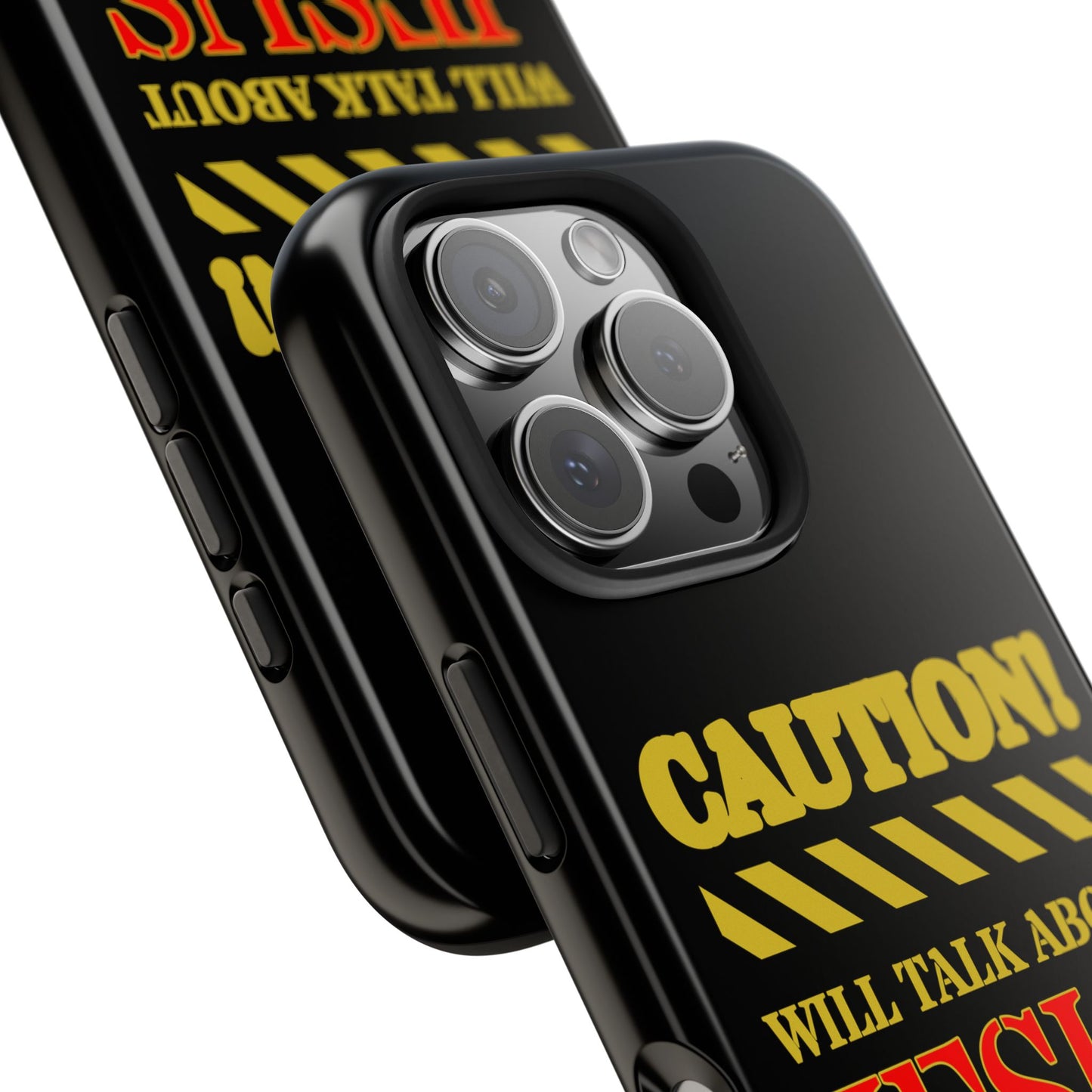 Caution Will Talk About Jesus for Hours iPhone compatible black Phone Case | Christian Phone Case
