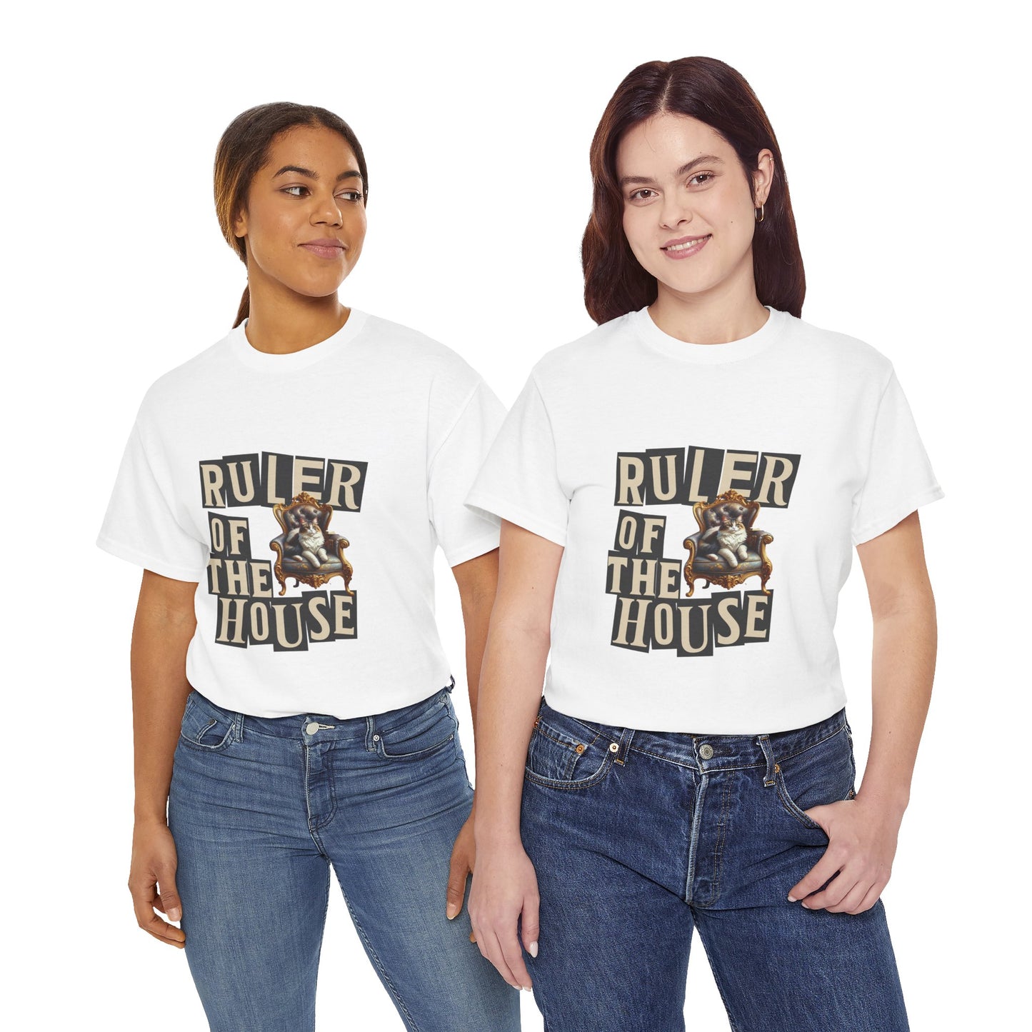 Ruler of the House Tee, Funny Pet Shirt, Gift for Cat Lovers, Unisex Cotton Tee, Casual Wear for Pet Owners