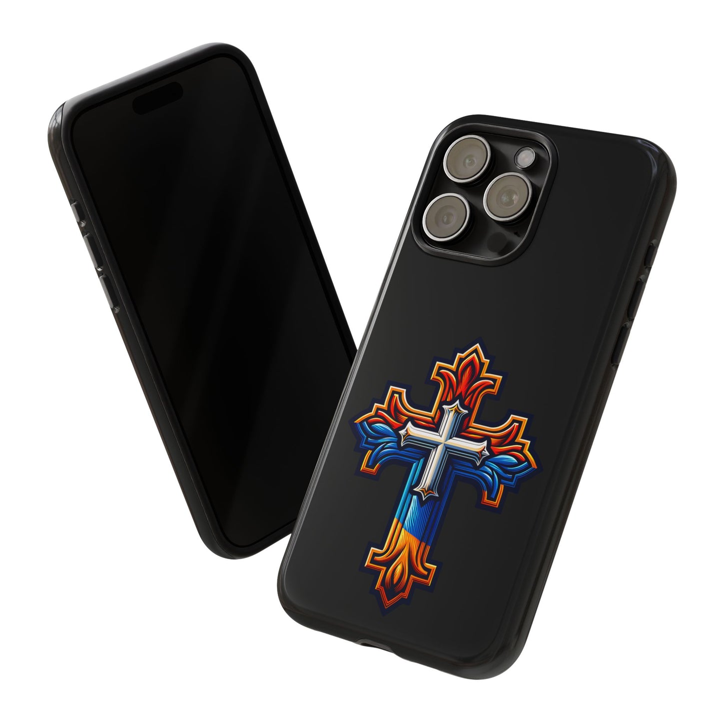 Armenian Cross phone case black, tough guard phone case