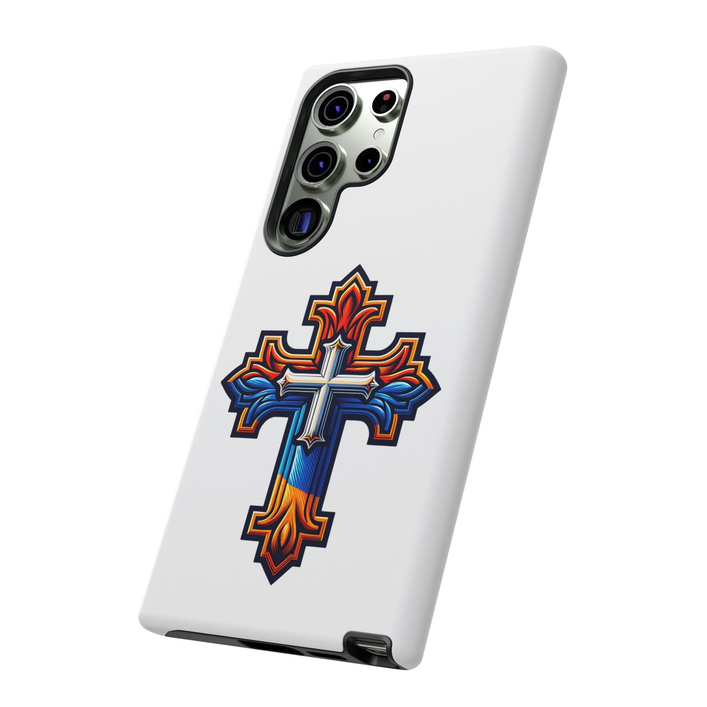 Armenian cross flag phone case iPhone Samsung Google, Christian phone case, white phone case