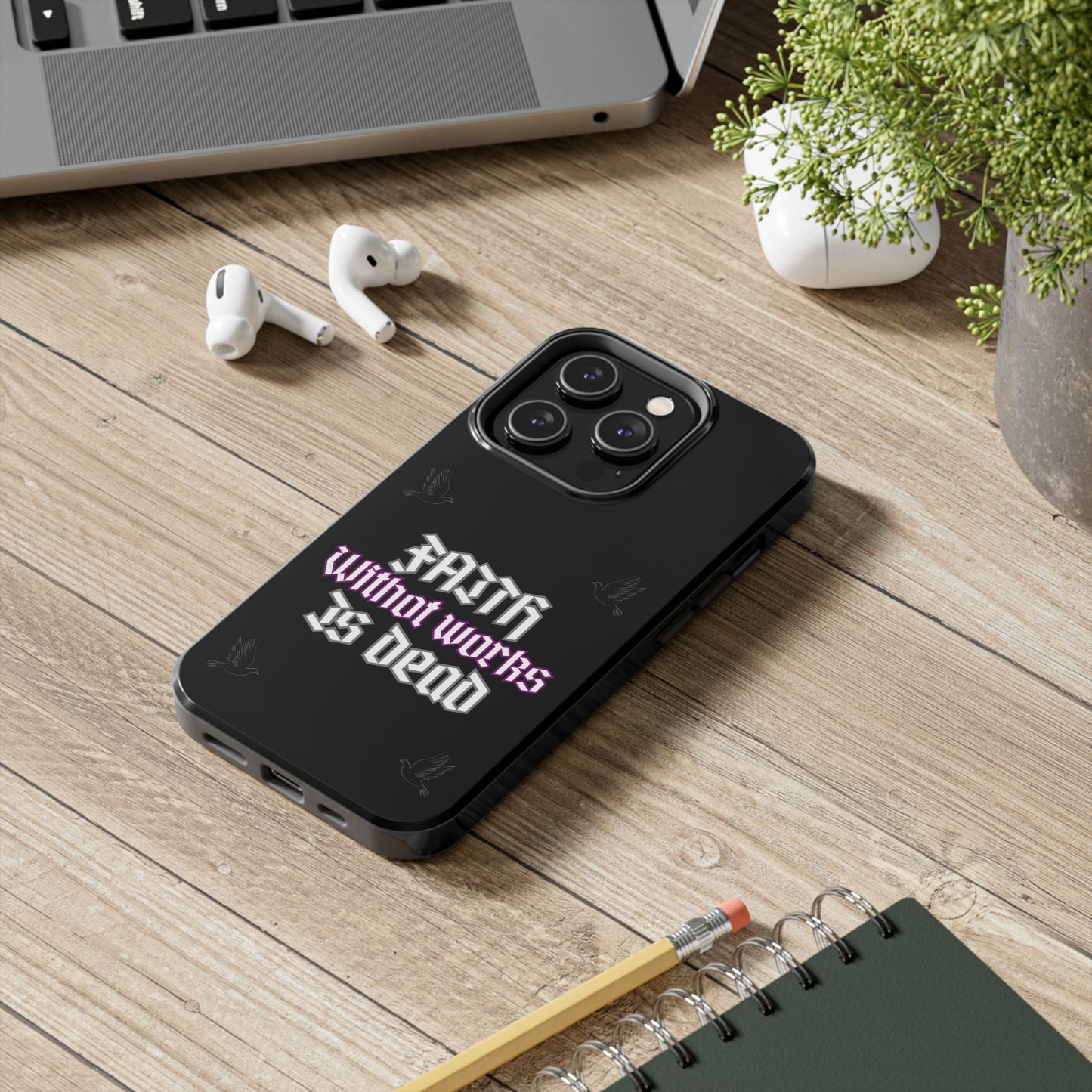 Faith Without Works Is Dead Phone Case iPhone compatible phone case | Tough Phone Case, Religious Quote