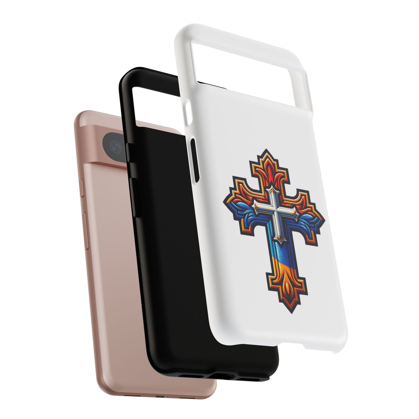 Armenian cross flag phone case iPhone Samsung Google, Christian phone case, white phone case
