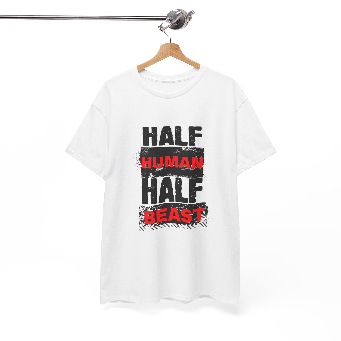 Half Human Half Beast shirt, Unisex Graphic T-Shirt, gym shirt, Unique Gift, fitness apperal, Statement Apparel
