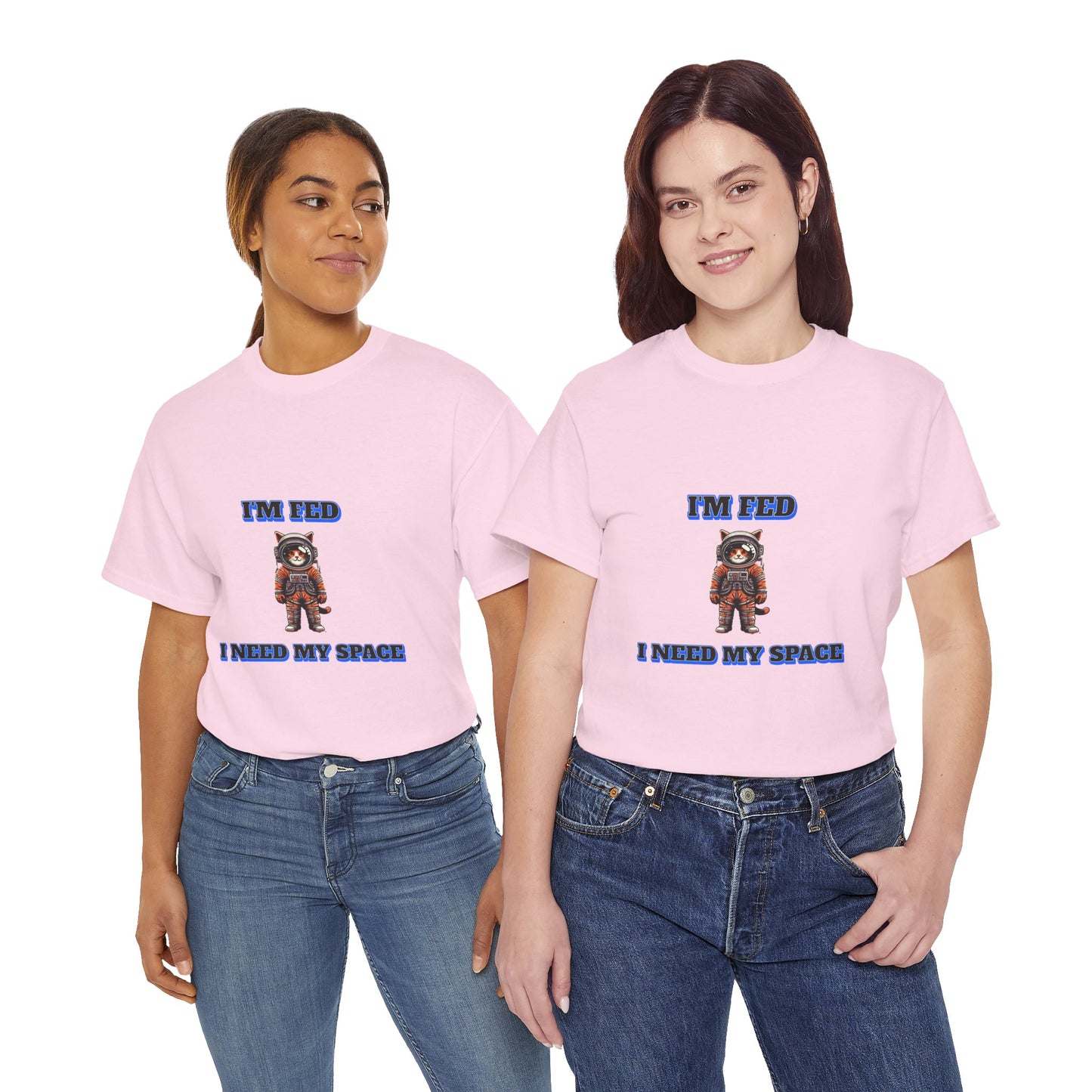 Funny cat lover shirt I'm Fed I Need My Space - Funny Gift, Casual Wear, Animal Lover Shirt, Self-Care Humor, Everyday Comfort