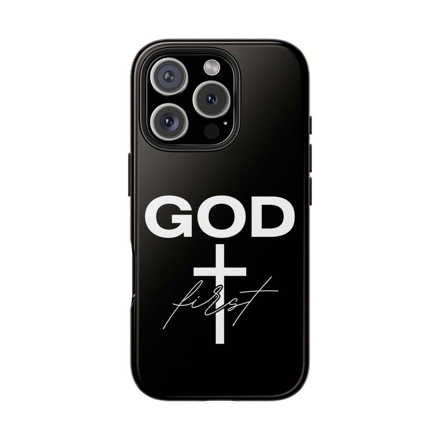 God First iPhone compatible phone case | Christian cross phone case faith accessory
