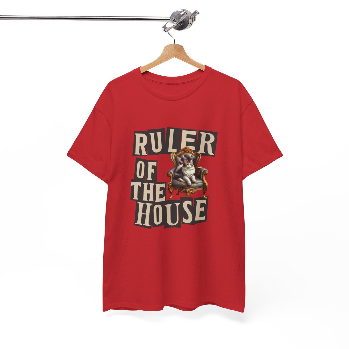 Ruler of the House Tee, Funny Pet Shirt, Gift for Cat Lovers, Unisex Cotton Tee, Casual Wear for Pet Owners