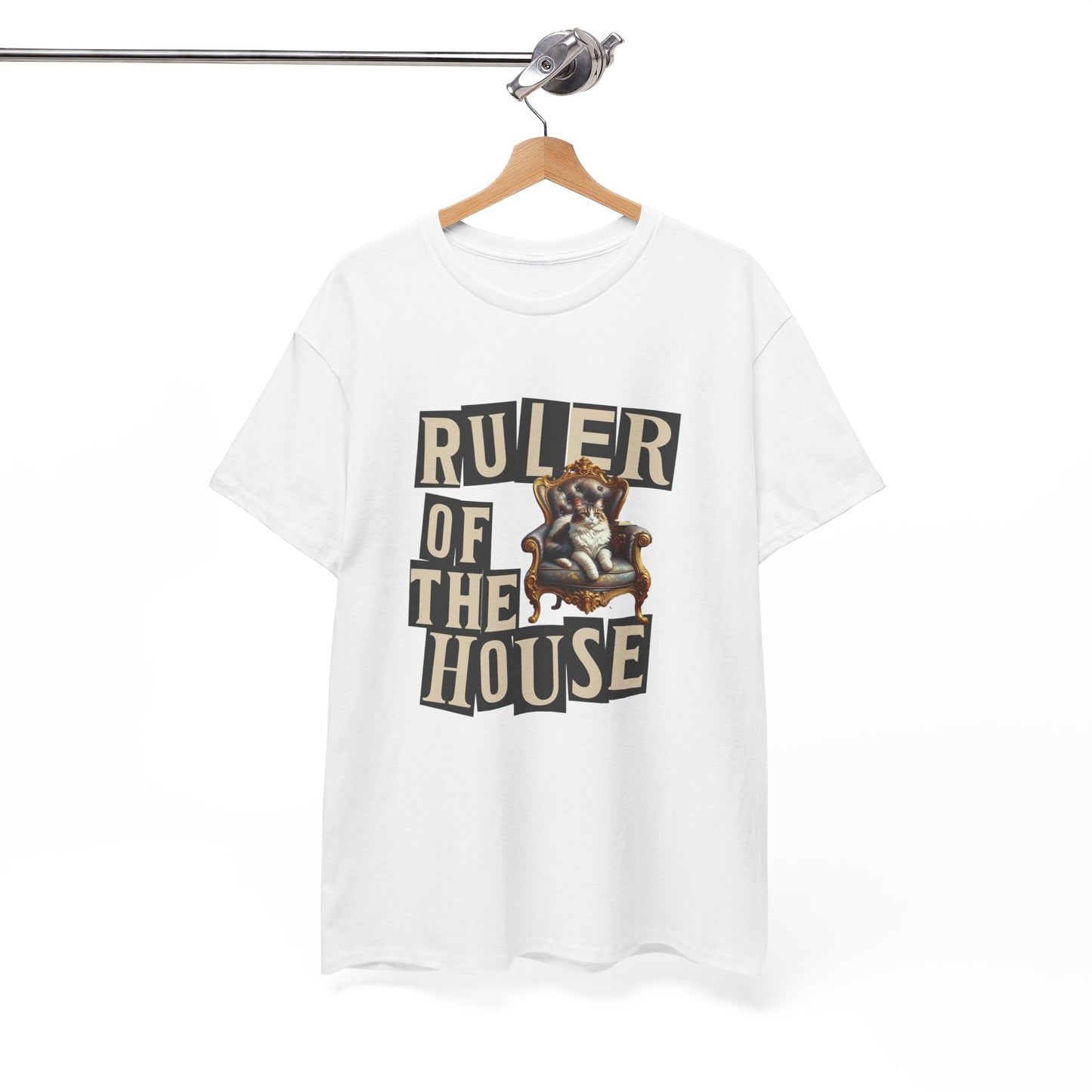 Ruler of the House Tee, Funny Pet Shirt, Gift for Cat Lovers, Unisex Cotton Tee, Casual Wear for Pet Owners