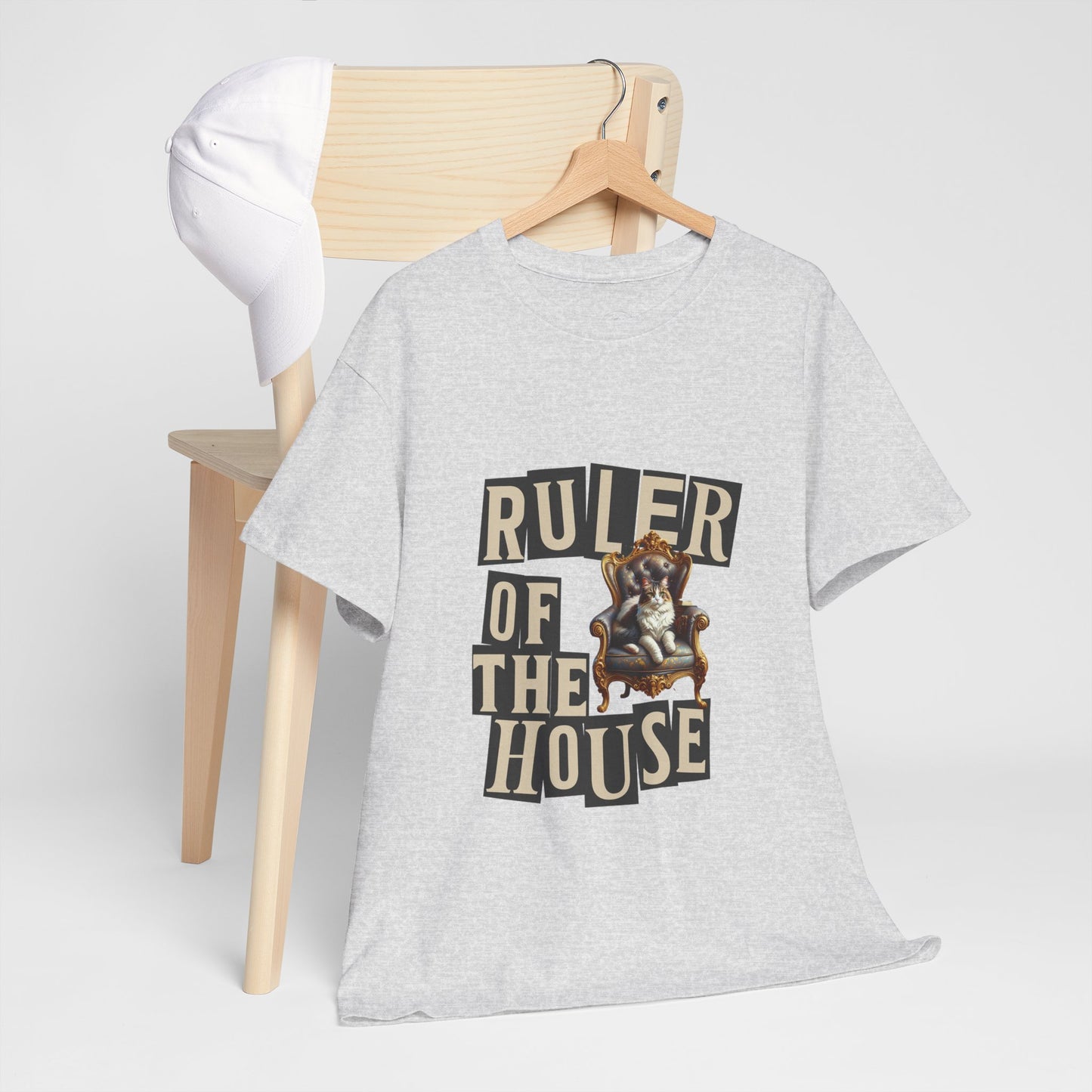 Ruler of the House Tee, Funny Pet Shirt, Gift for Cat Lovers, Unisex Cotton Tee, Casual Wear for Pet Owners
