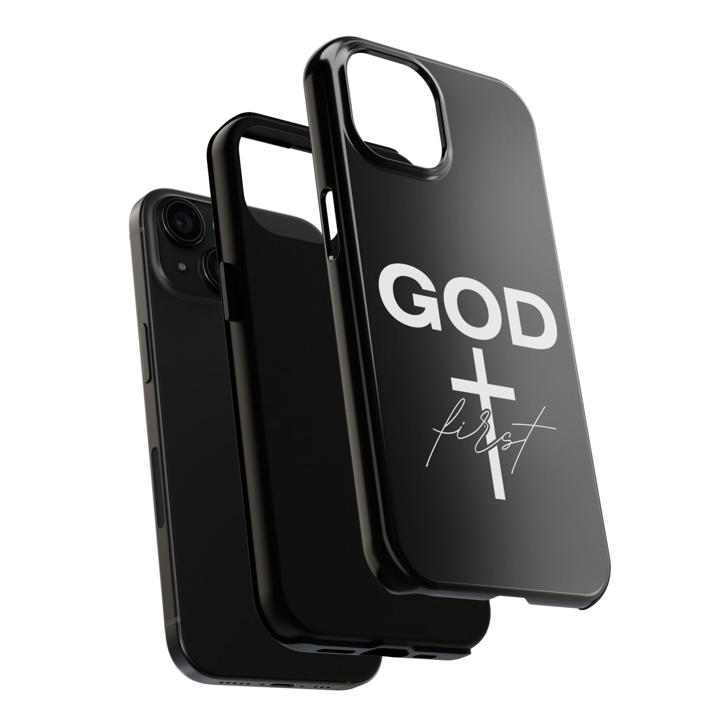 God First iPhone compatible phone case | Christian cross phone case faith accessory