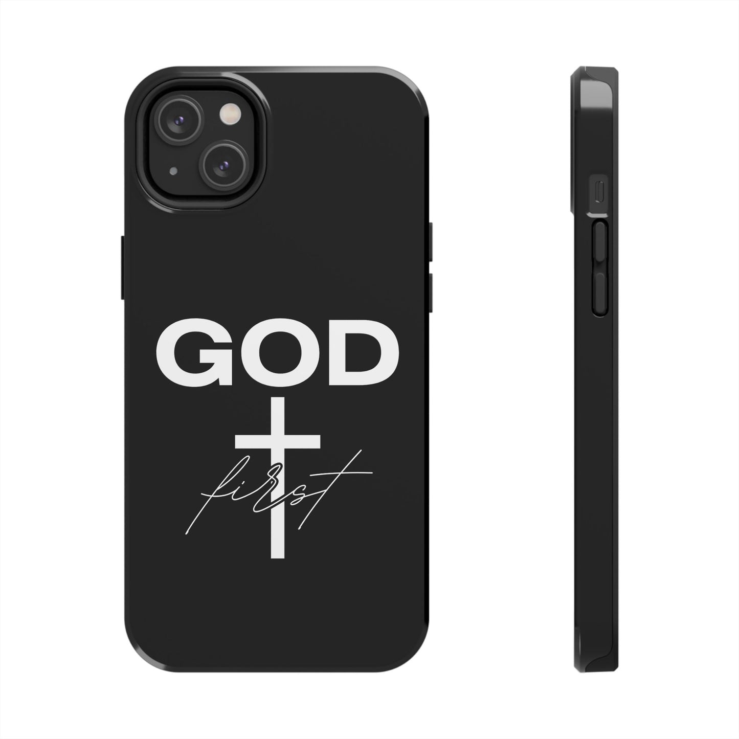God First iPhone compatible phone case | Christian cross phone case faith accessory