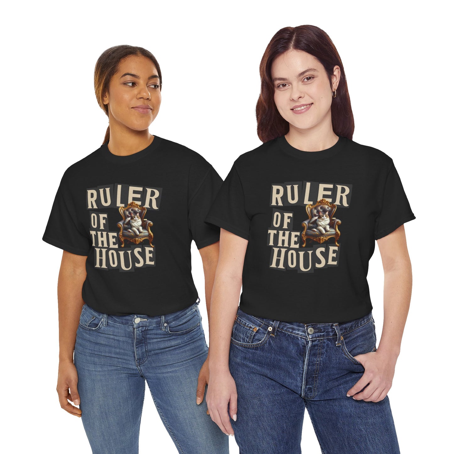 Ruler of the House Tee, Funny Pet Shirt, Gift for Cat Lovers, Unisex Cotton Tee, Casual Wear for Pet Owners