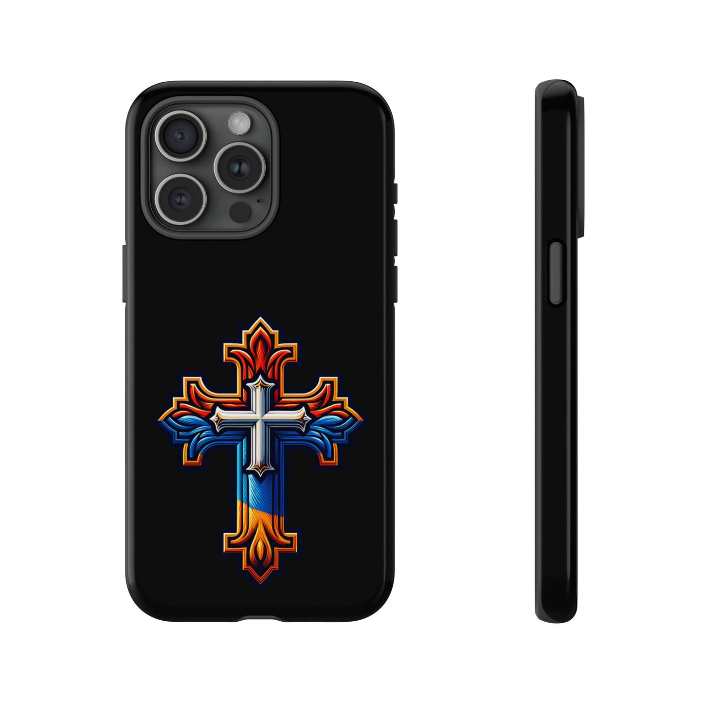Armenian Cross phone case black, tough guard phone case