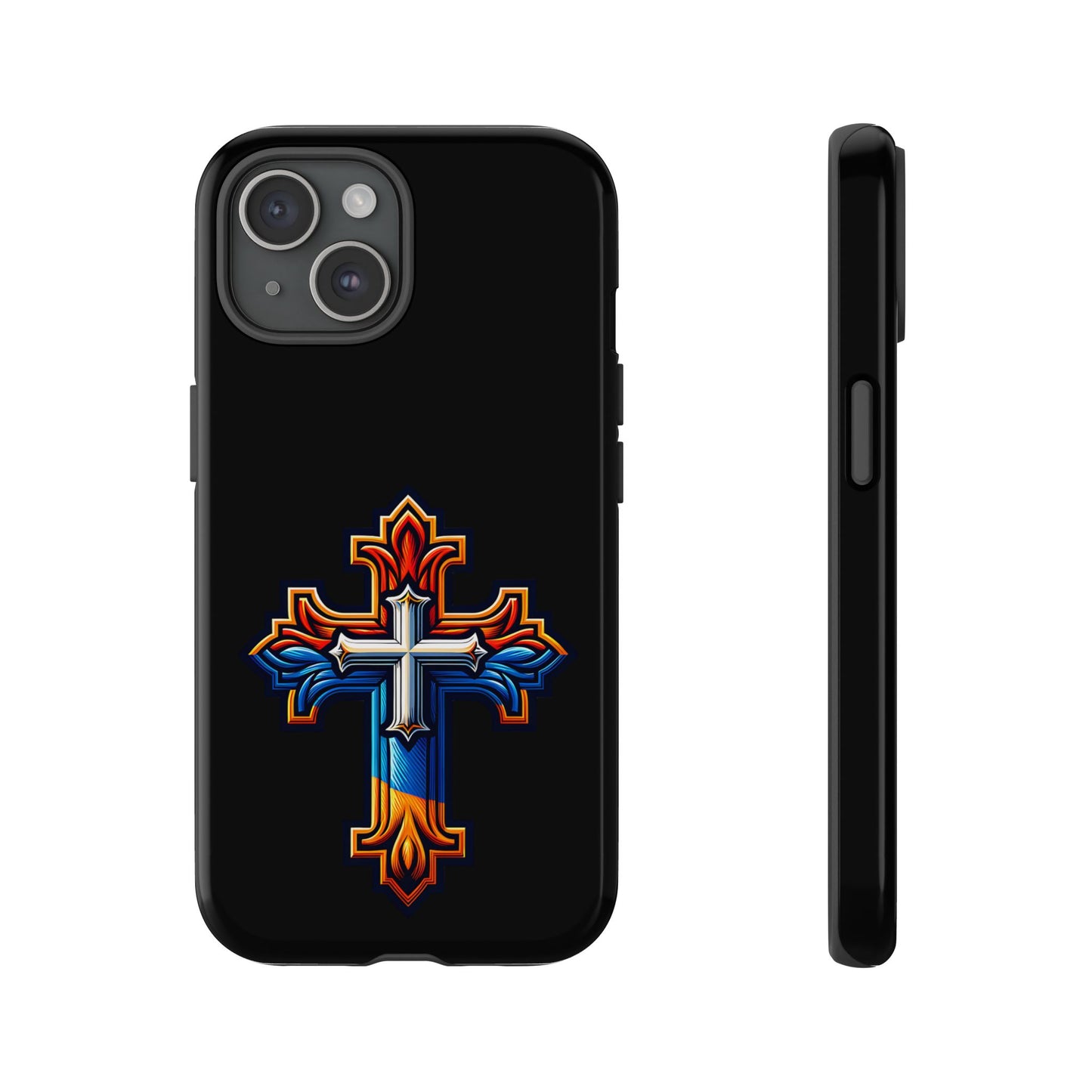 Armenian Cross phone case black, tough guard phone case