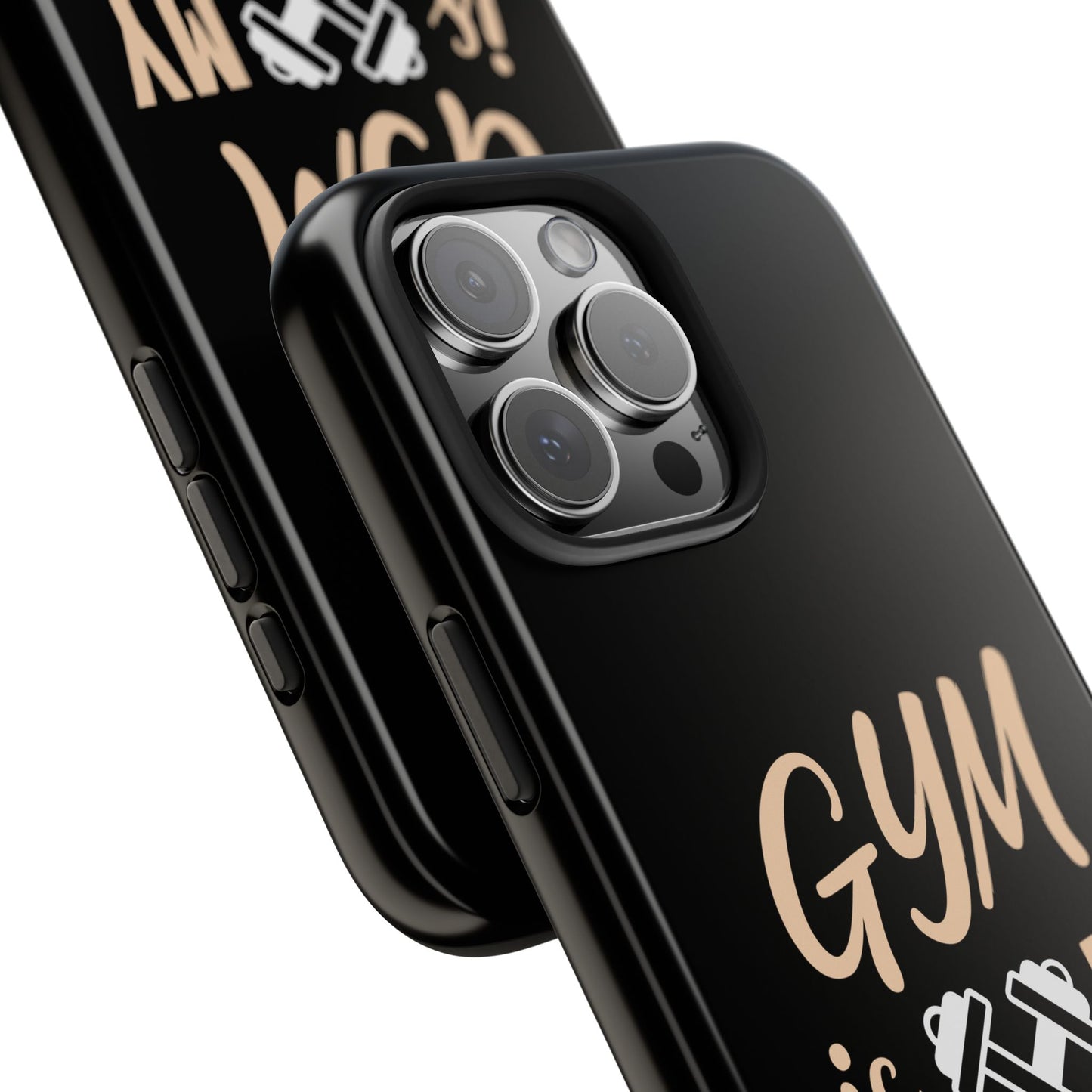 Gym Is My Therapy iPhone Phone Case | Fitness Dumbbell Workout Motivational iphone compatibie