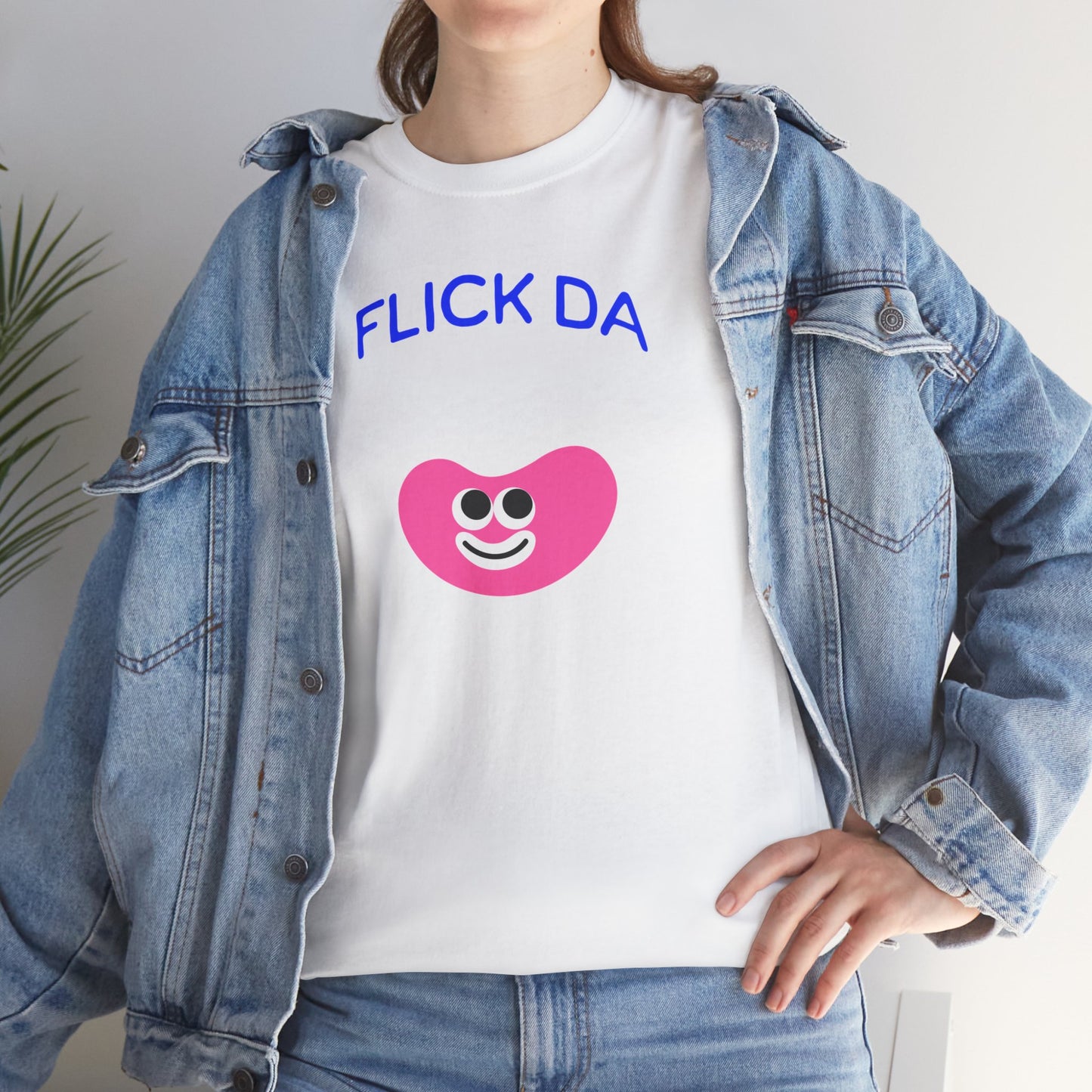 Flick Da Bean T-shirt , Funny T-Shirt, Fun Casual Wear, Gift for Friends, Everyday Summer Style, Comfortable Tee