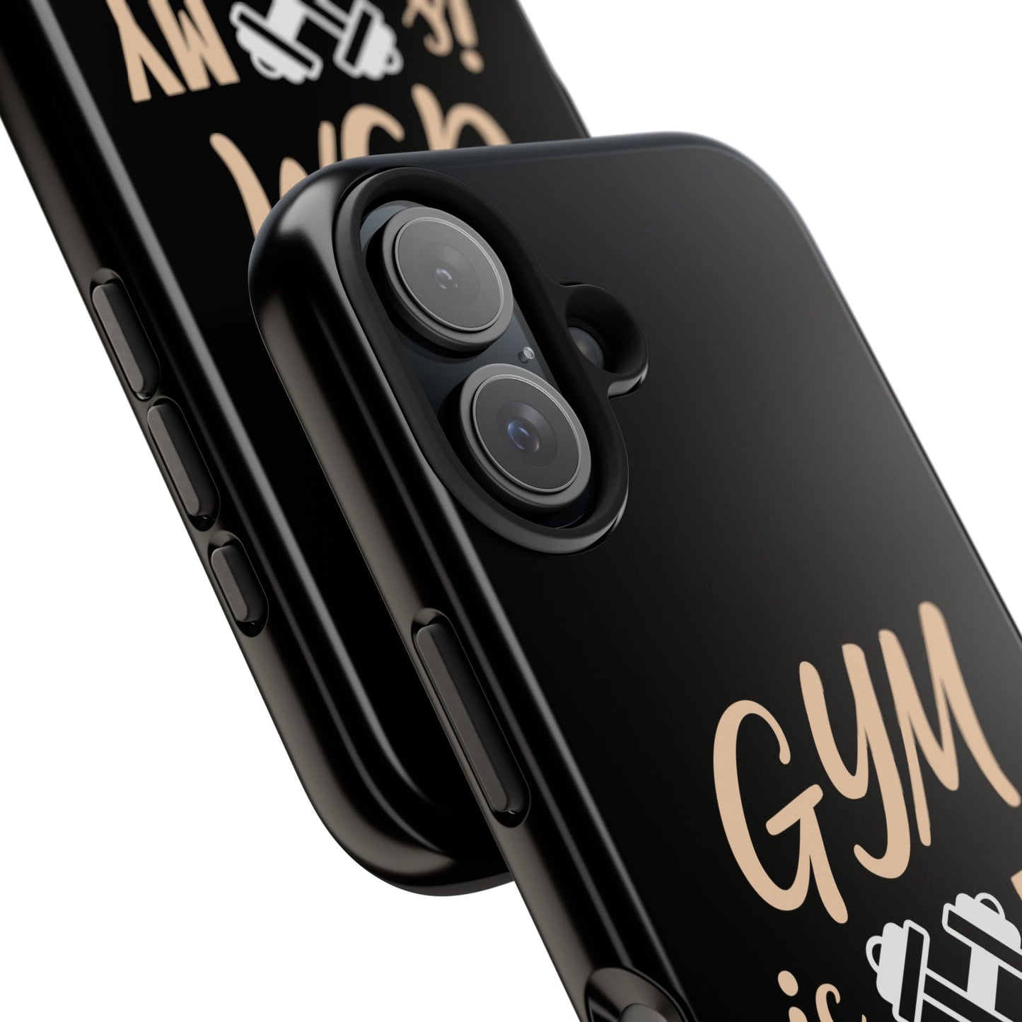 Gym Is My Therapy iPhone Phone Case | Fitness Dumbbell Workout Motivational iphone compatibie