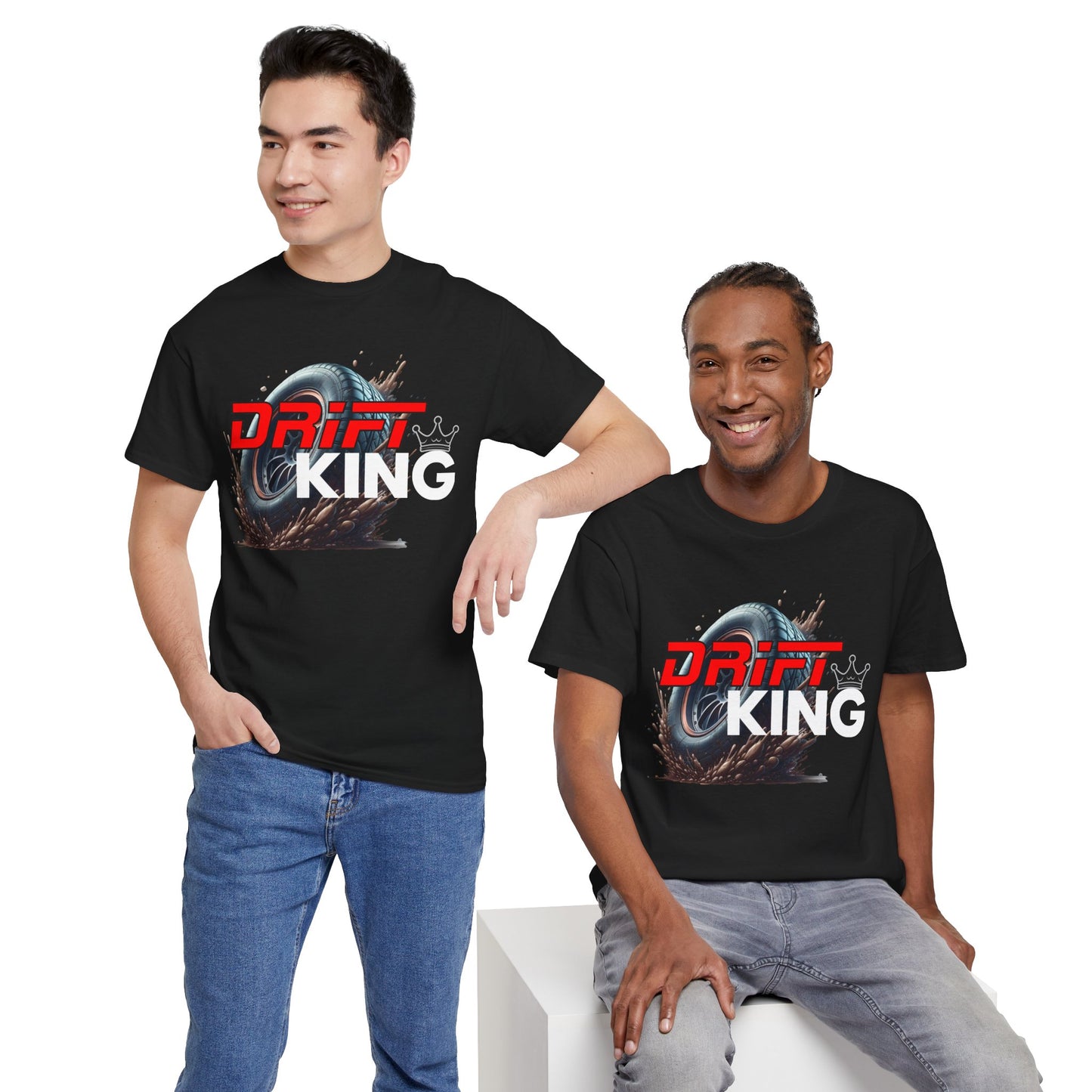 Drift King Unisex Cotton Tee - Perfect Gift for Car Enthusiasts, Motorsport Fans, Car Shows, Street Racing Events, Casual Wear
