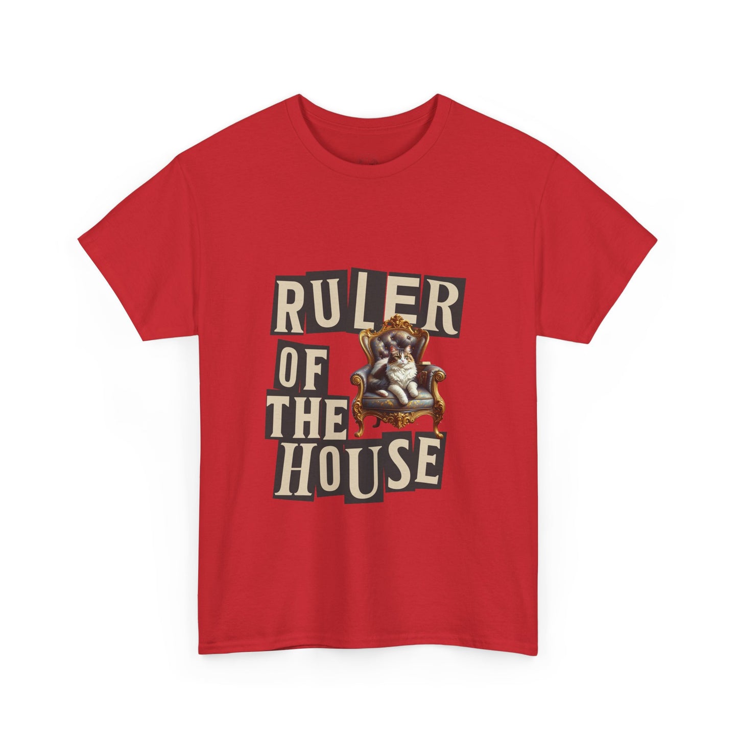 Ruler of the House Tee, Funny Pet Shirt, Gift for Cat Lovers, Unisex Cotton Tee, Casual Wear for Pet Owners