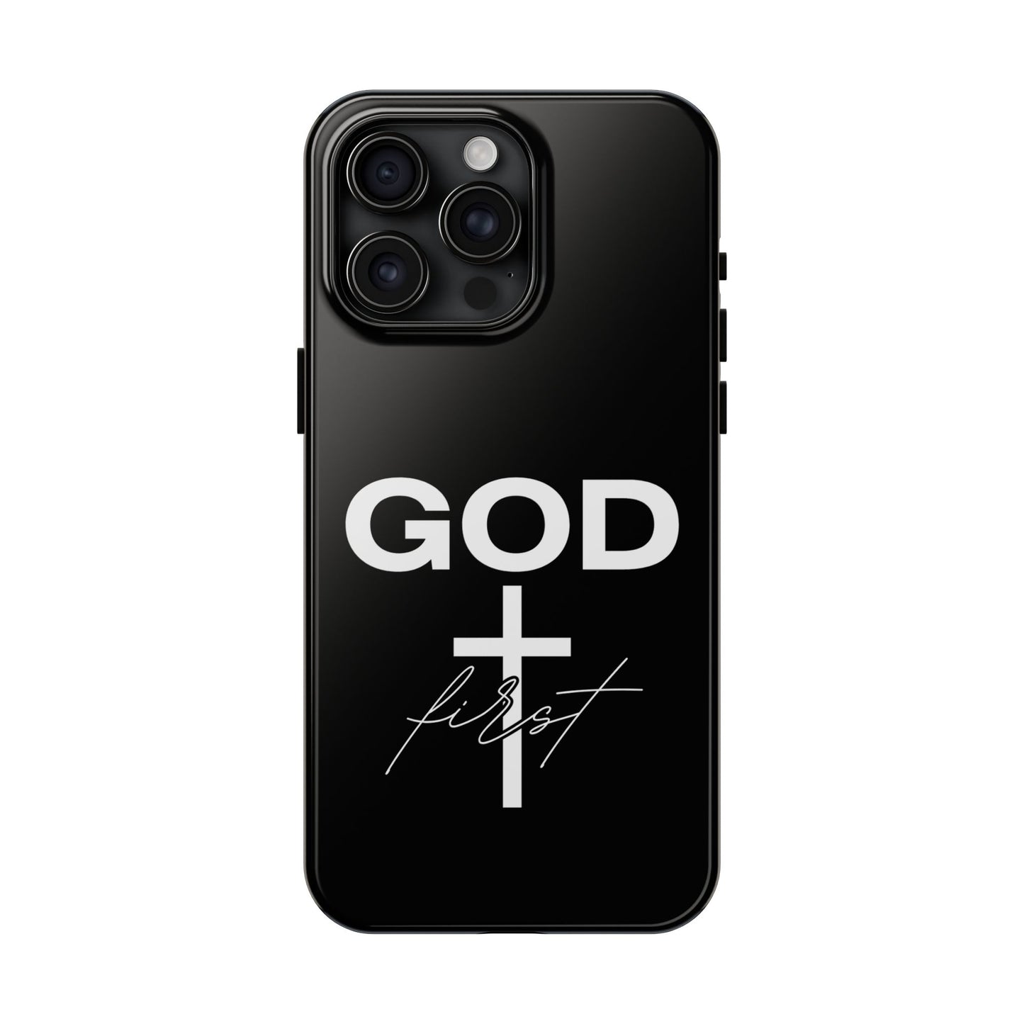 God First iPhone compatible phone case | Christian cross phone case faith accessory
