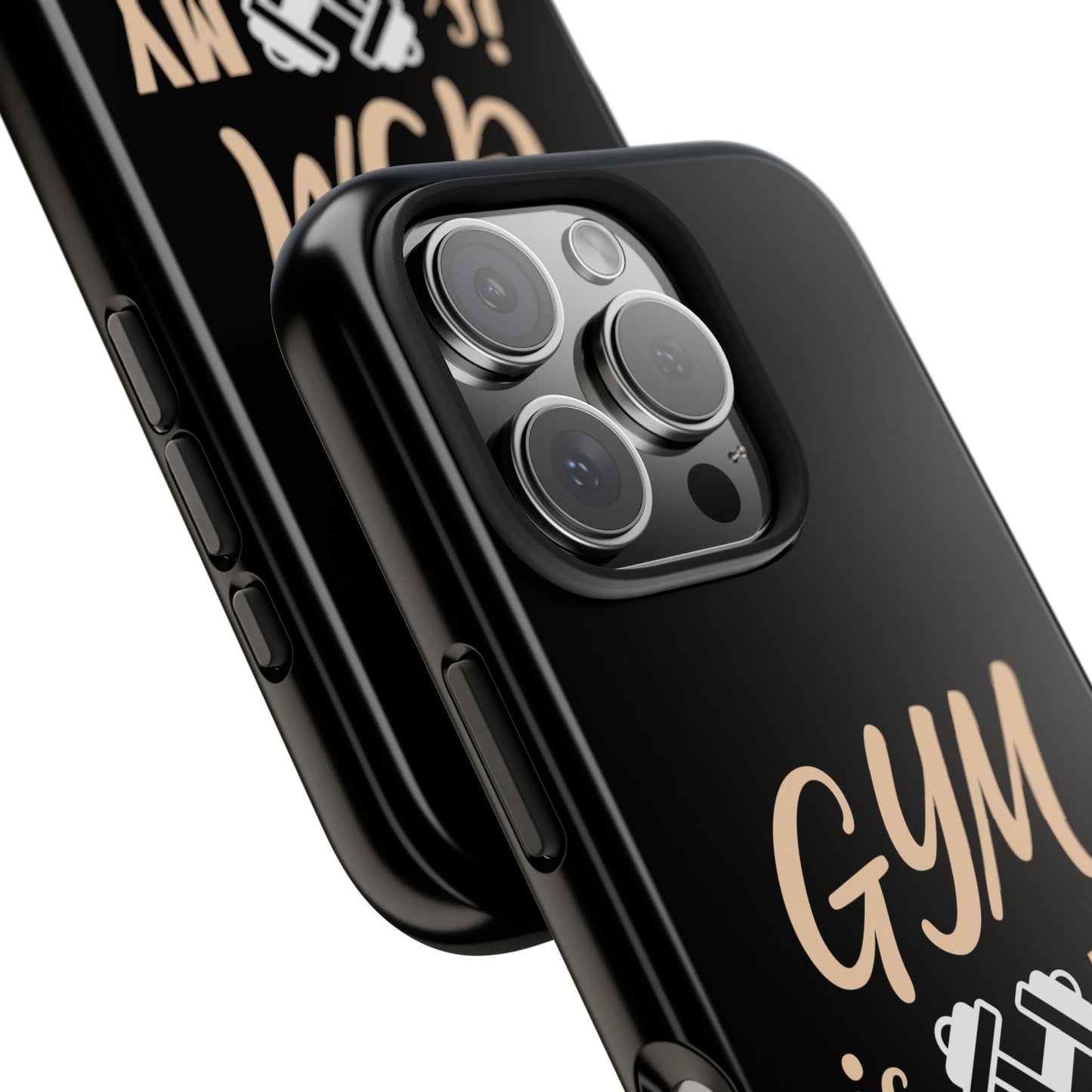 Gym Is My Therapy iPhone Phone Case | Fitness Dumbbell Workout Motivational iphone compatibie