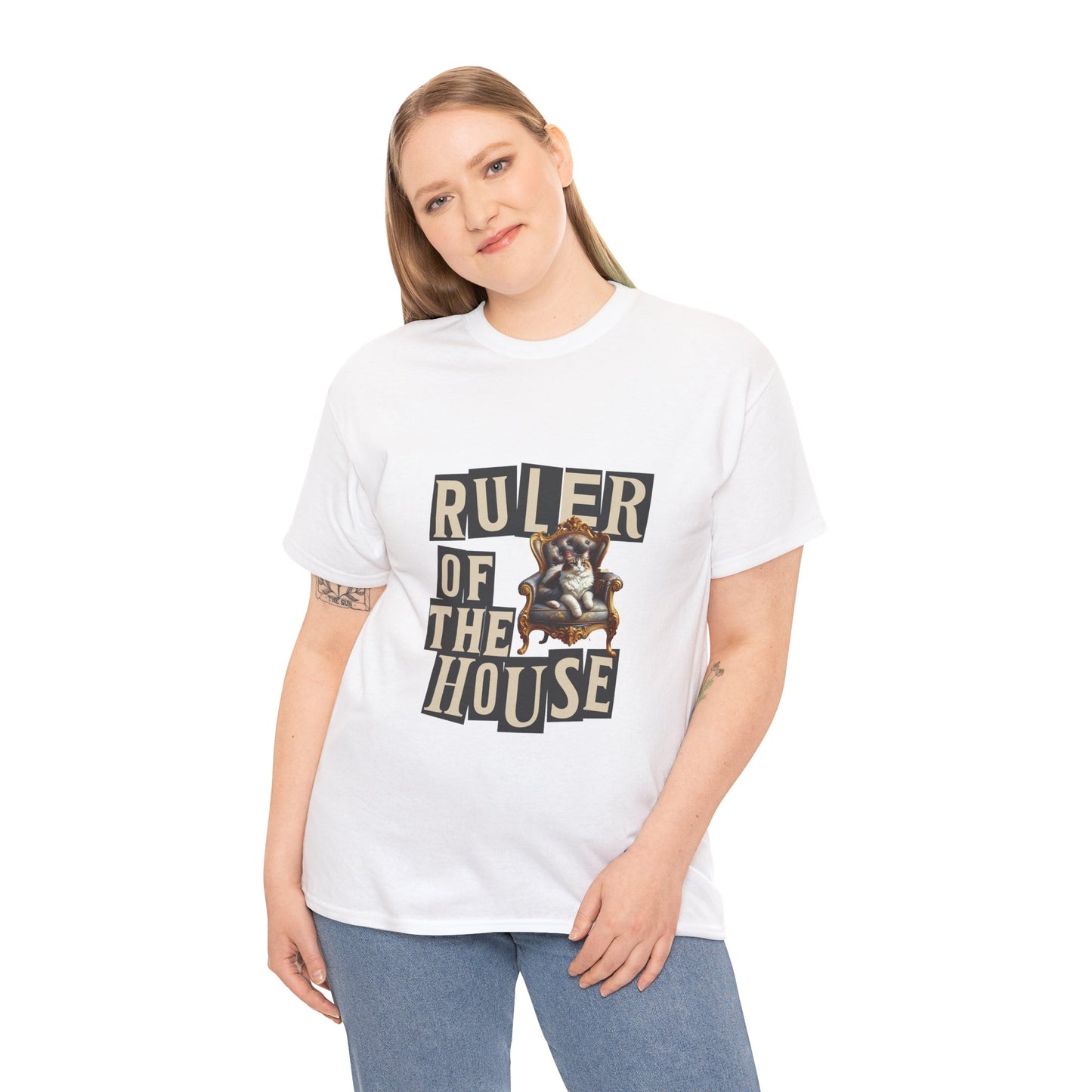 Ruler of the House Tee, Funny Pet Shirt, Gift for Cat Lovers, Unisex Cotton Tee, Casual Wear for Pet Owners