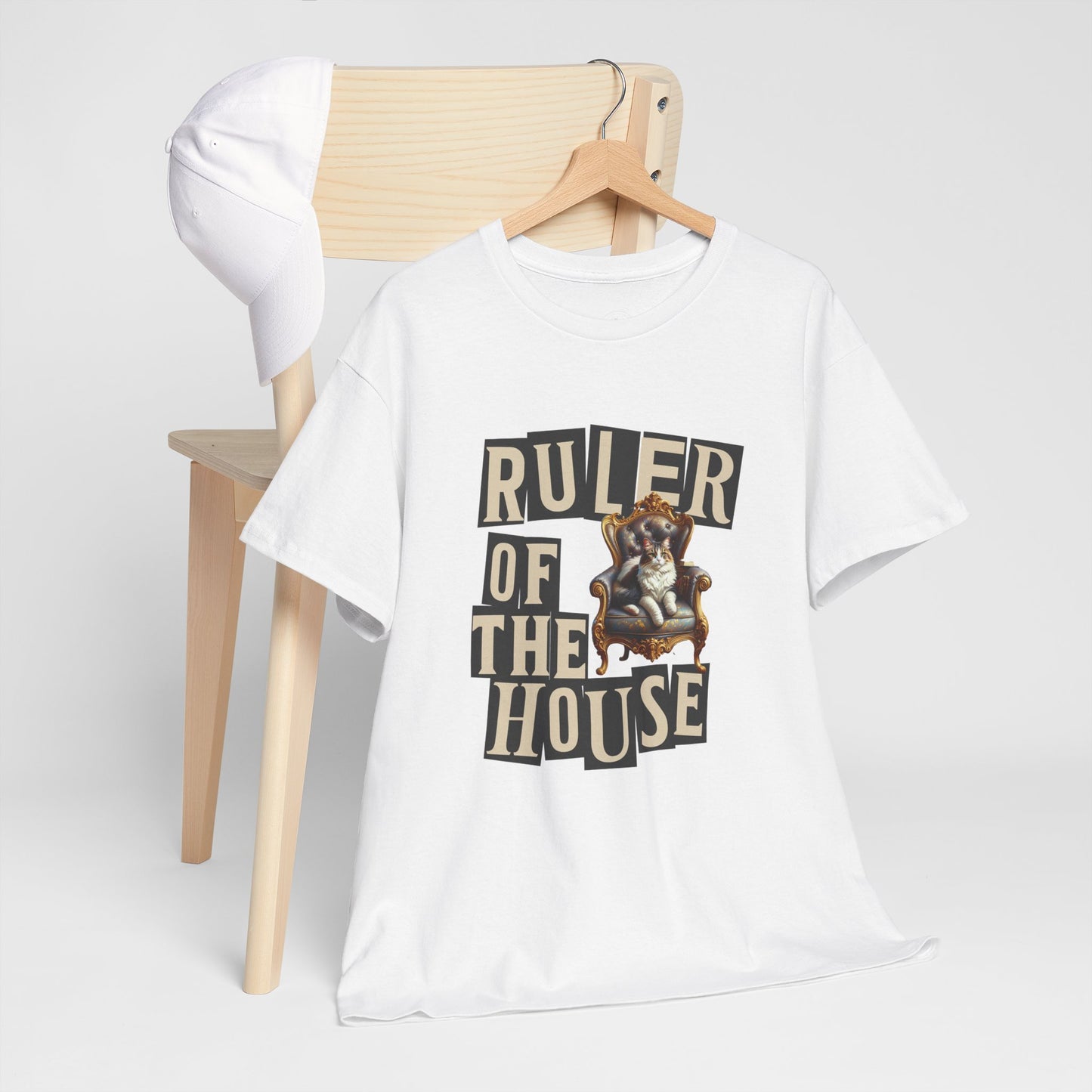 Ruler of the House Tee, Funny Pet Shirt, Gift for Cat Lovers, Unisex Cotton Tee, Casual Wear for Pet Owners