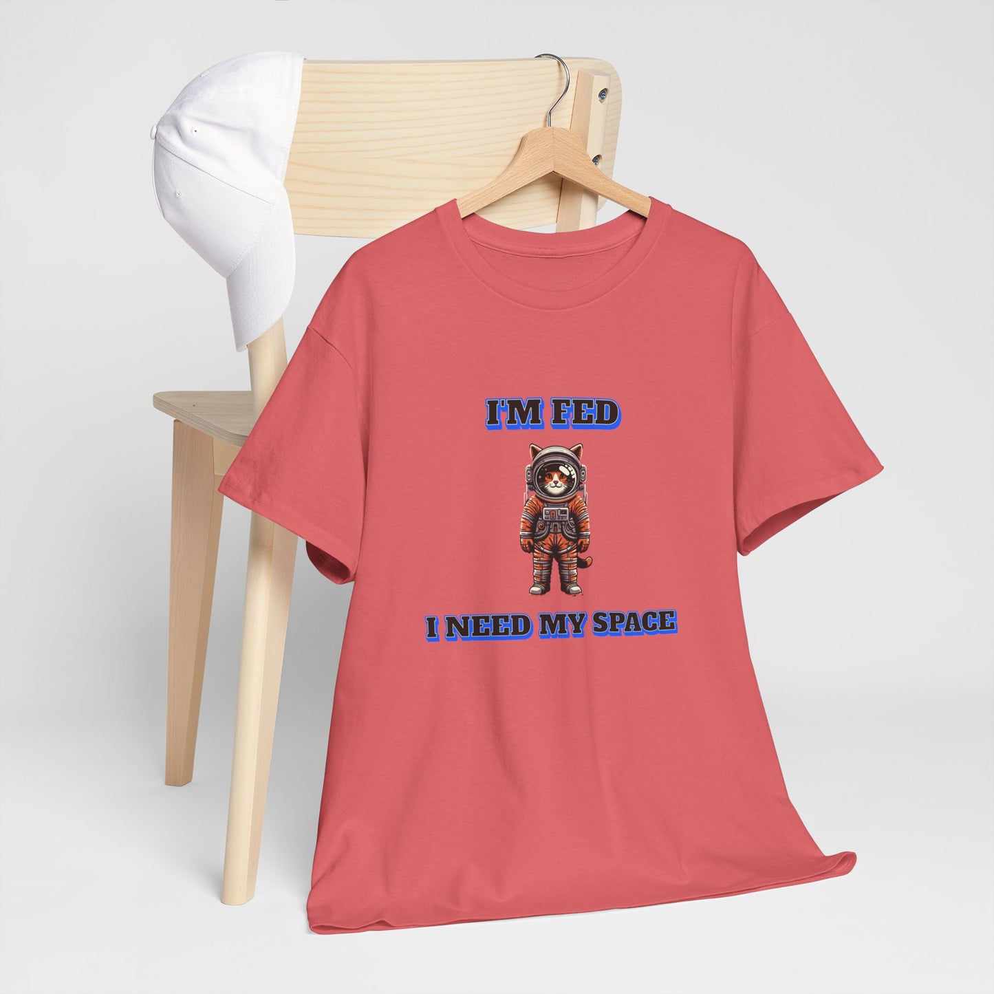 Funny cat lover shirt I'm Fed, I Need My Space - Funny Gift, Casual Wear, Animal Lover Shirt, Self-Care Humor, Everyday Comfort