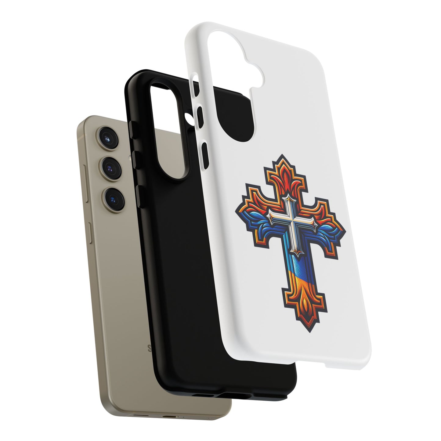 Armenian cross flag phone case iPhone Samsung Google, Christian phone case, white phone case