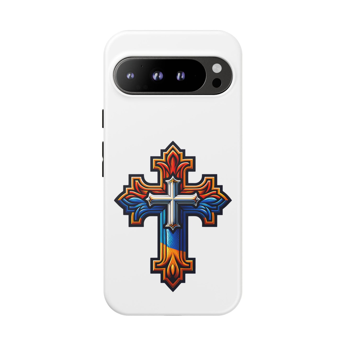 Armenian cross flag phone case iPhone Samsung Google, Christian phone case, white phone case